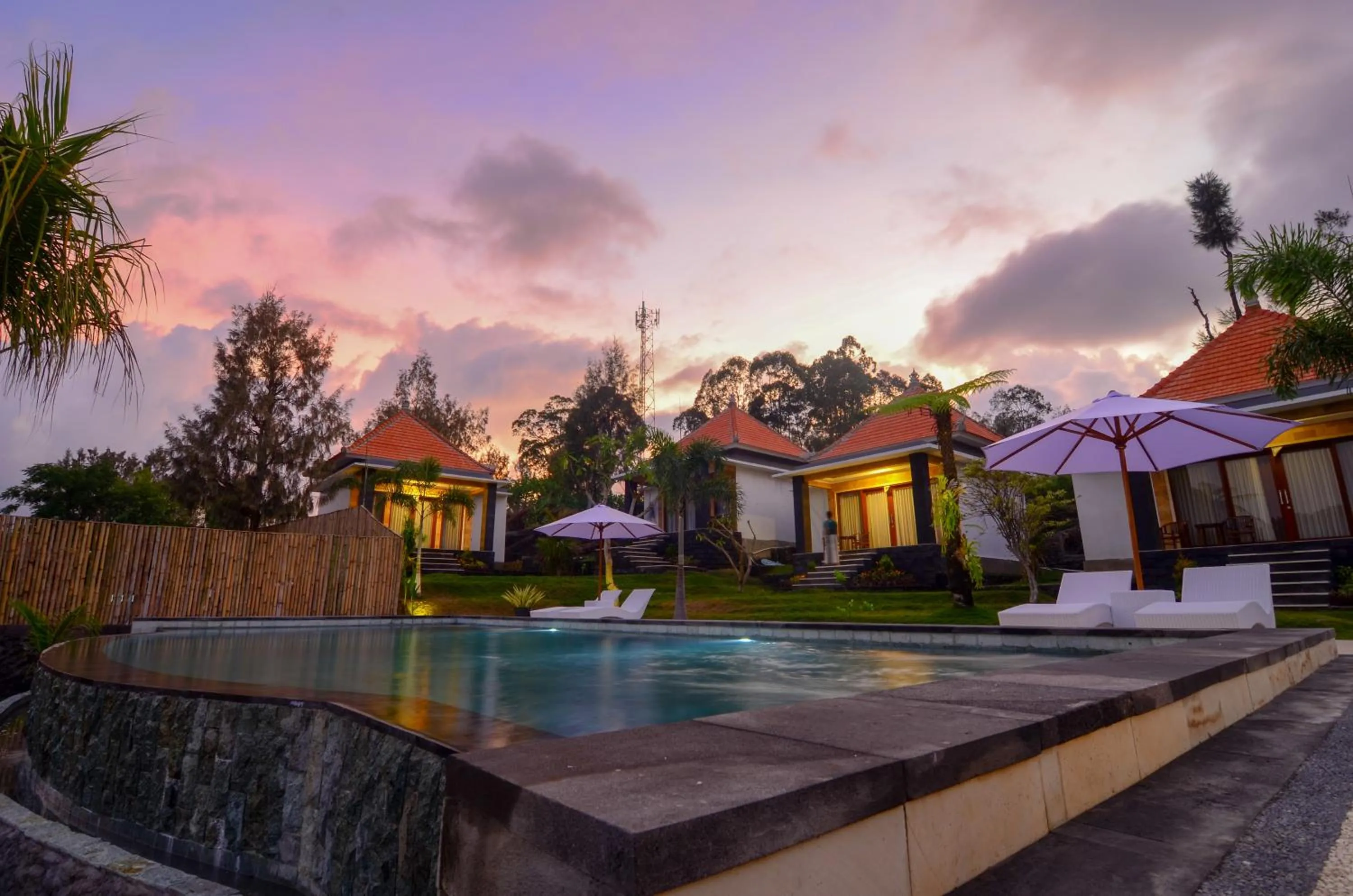 Garden view in Mount Batur Villa