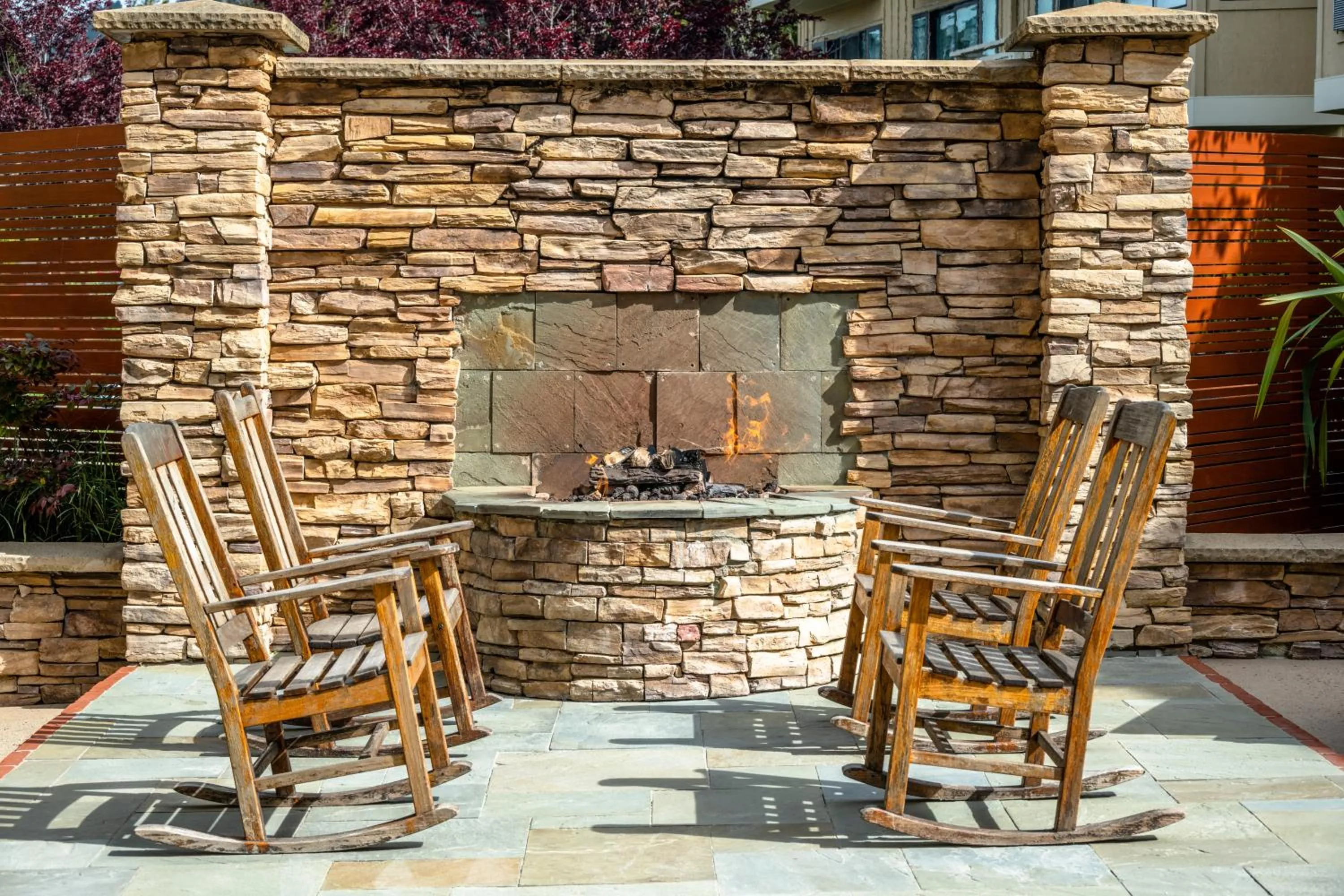 fireplace in The Lodge at Tiburon