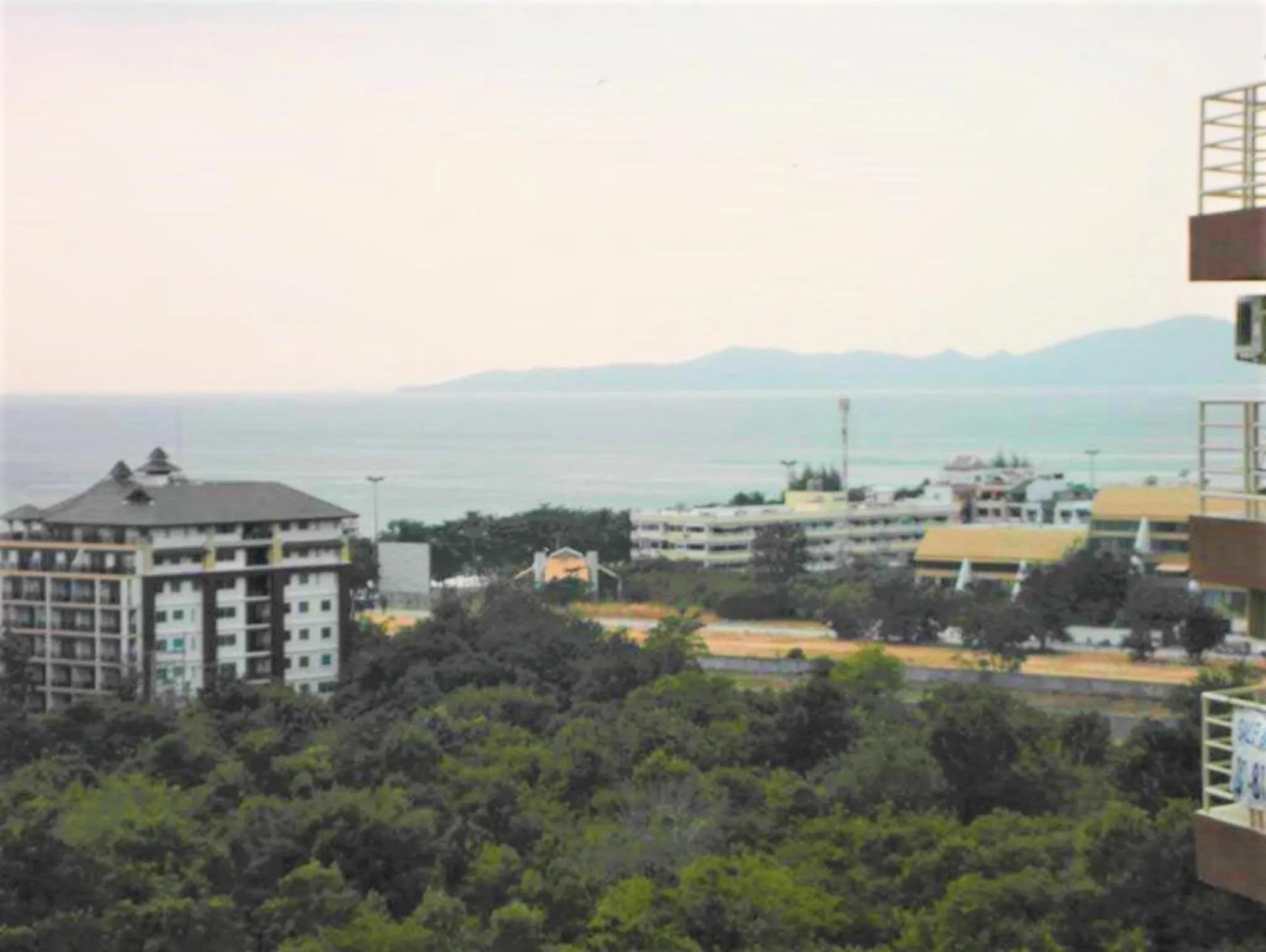 View (from property/room) in Jomtien beach condo sea view studio apartment 12th floor