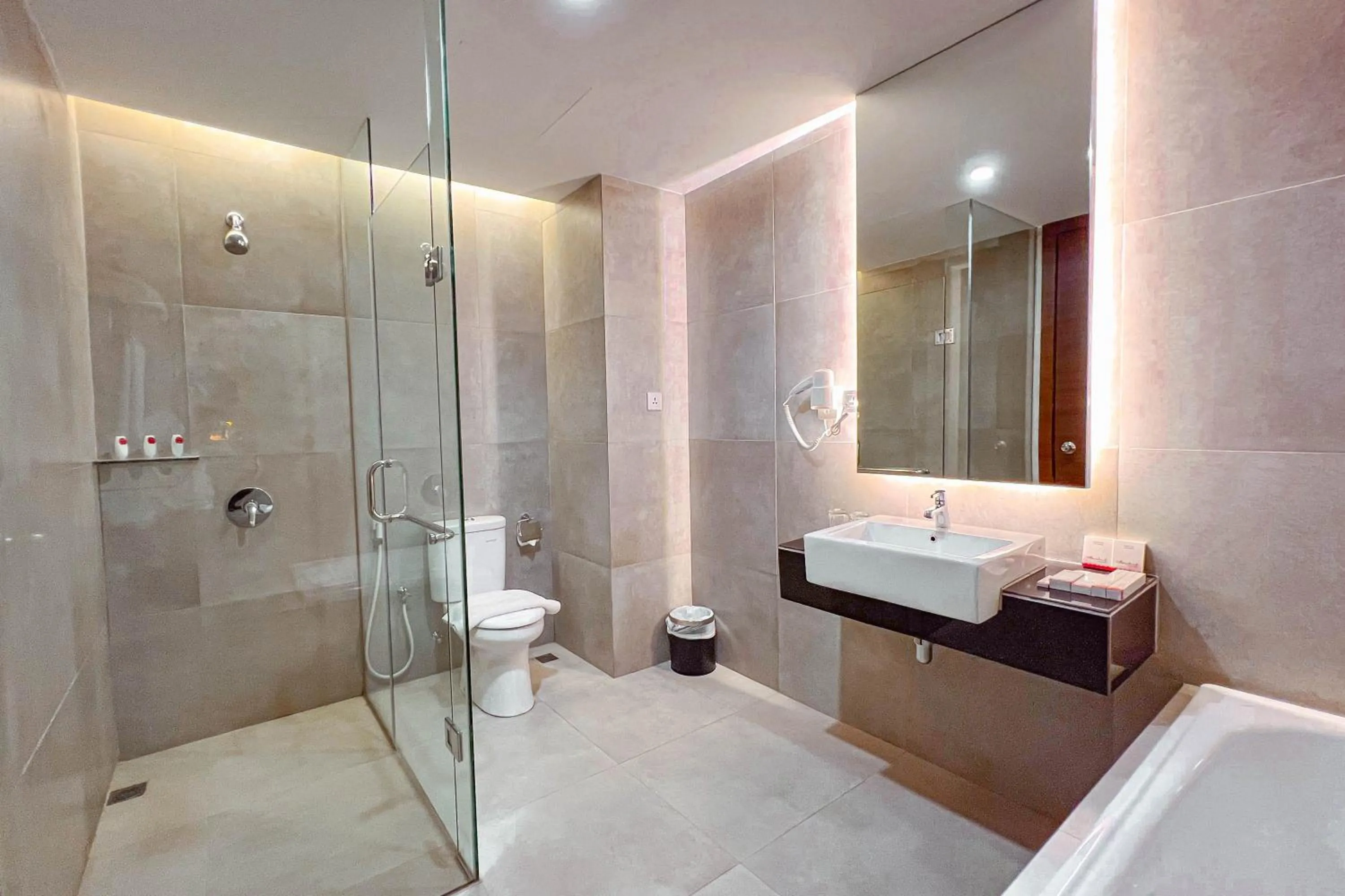 Bathroom in Asialink Hotel Batam by Prasanthi