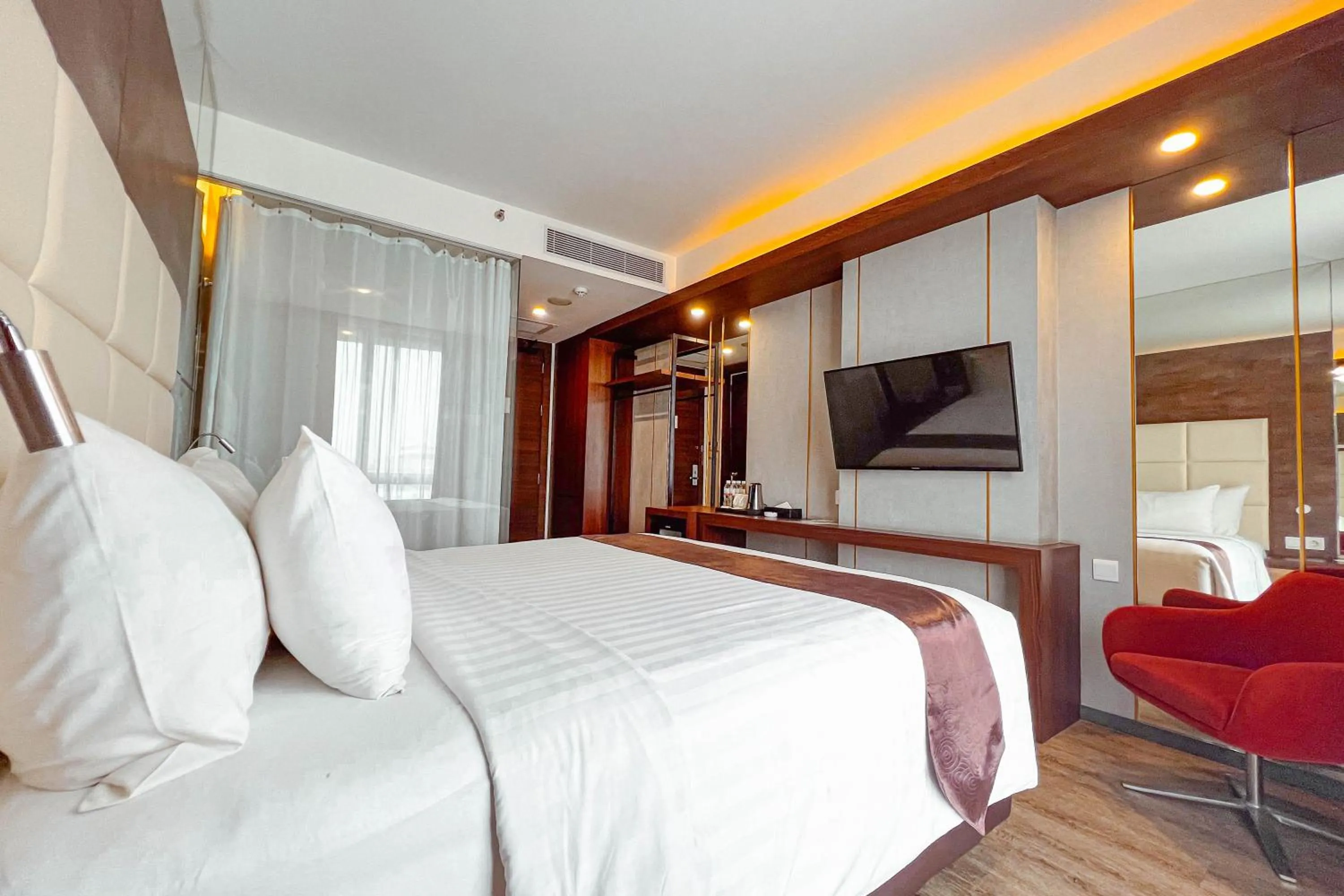 View (from property/room), Bed in Asialink Hotel Batam by Prasanthi