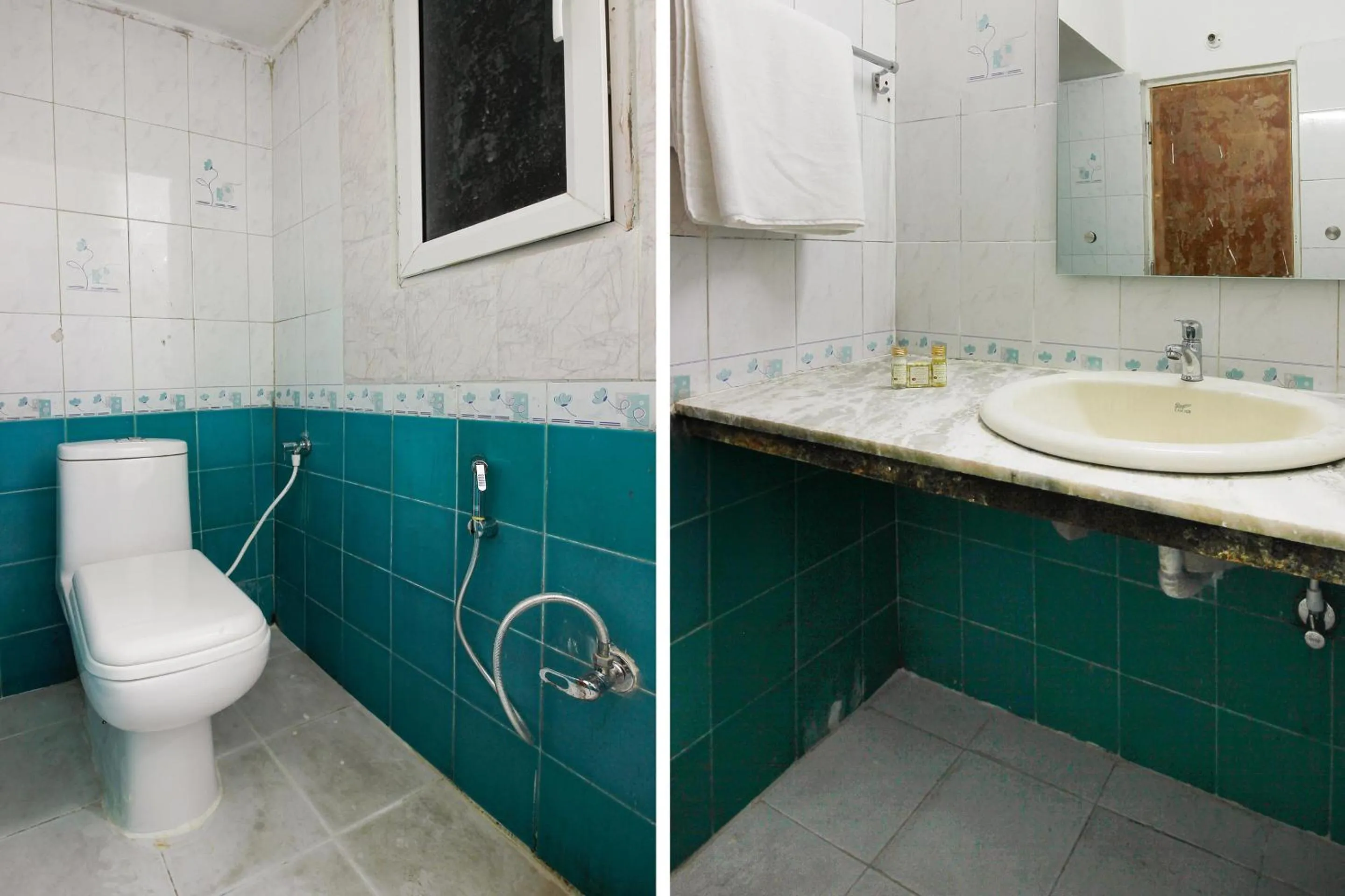 Bathroom in Super Capital O Sri Suprabhat Grand Near Kachiguda Railway Station