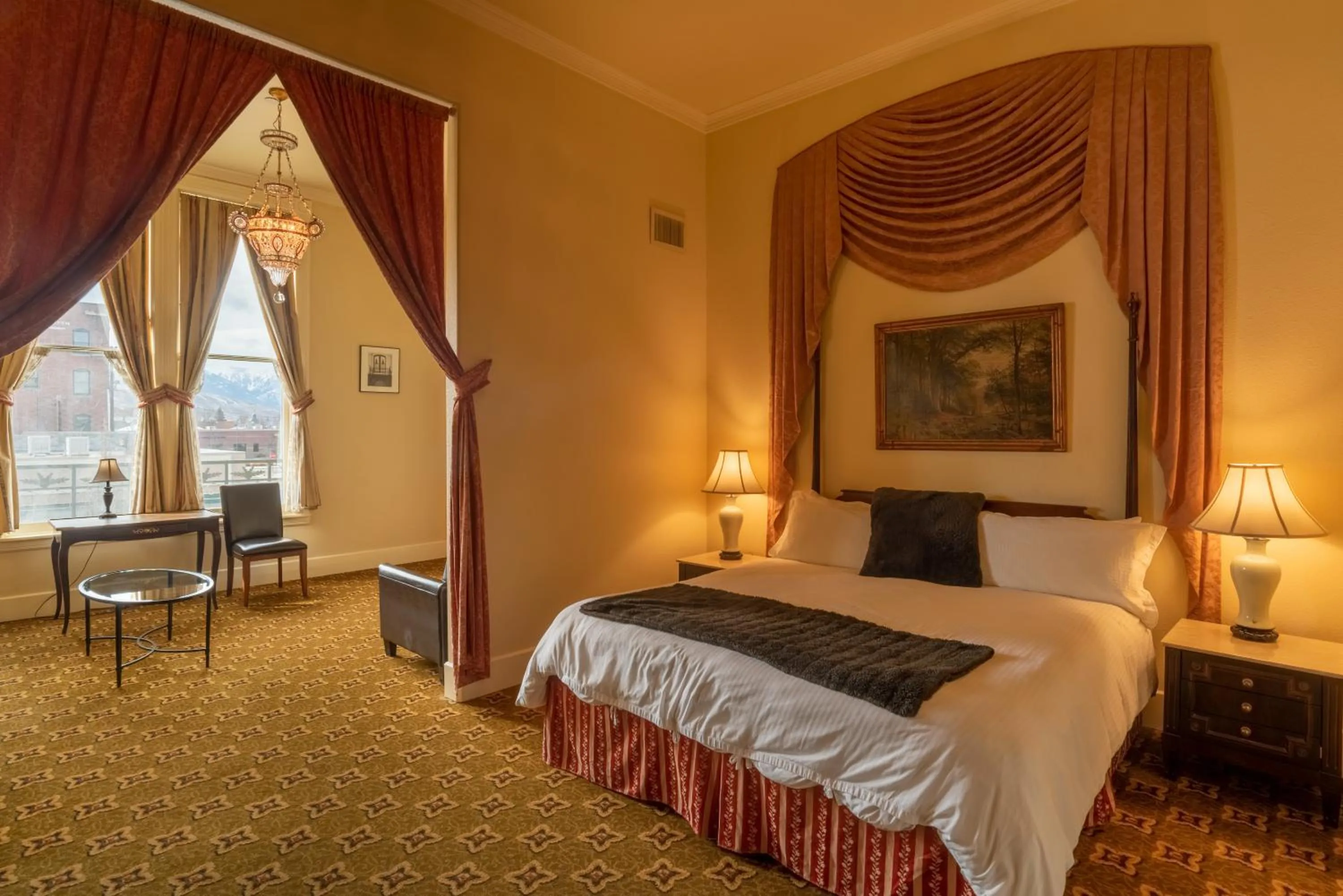 Bed in Geiser Grand Hotel