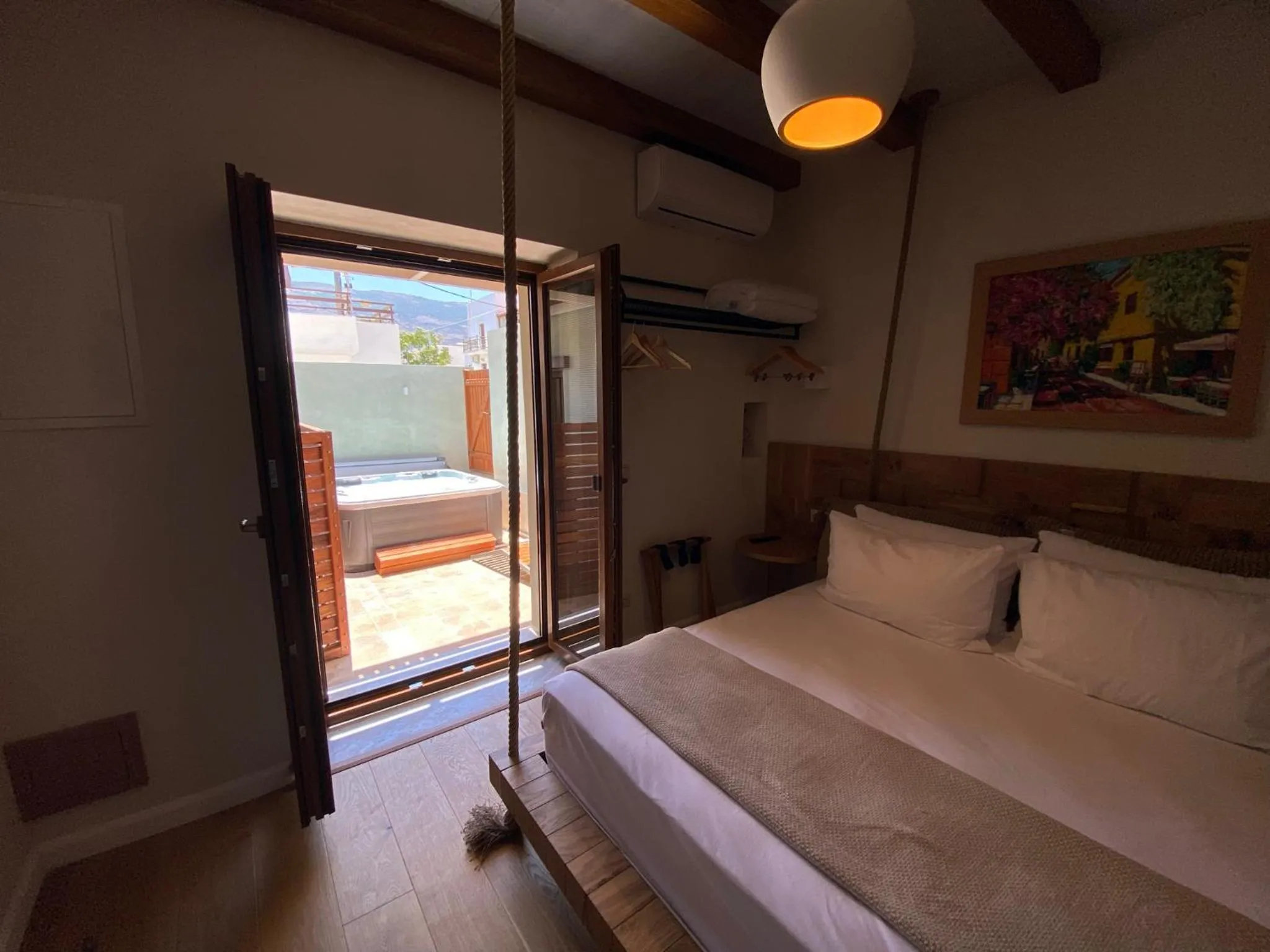 Hot Tub, Bed in Andros 4 All Seasons Villas & Suites