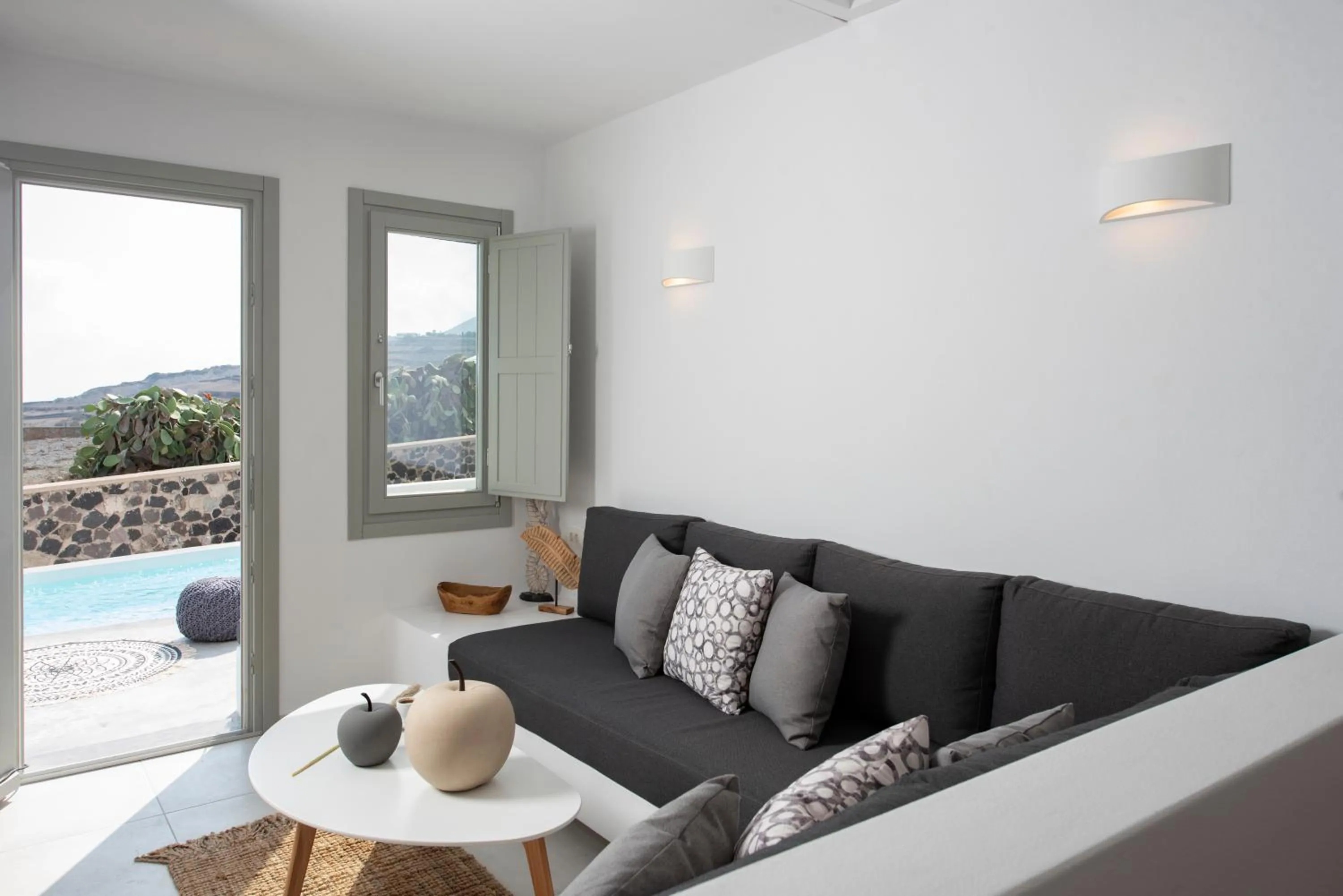 Living room in White Orchid Suites