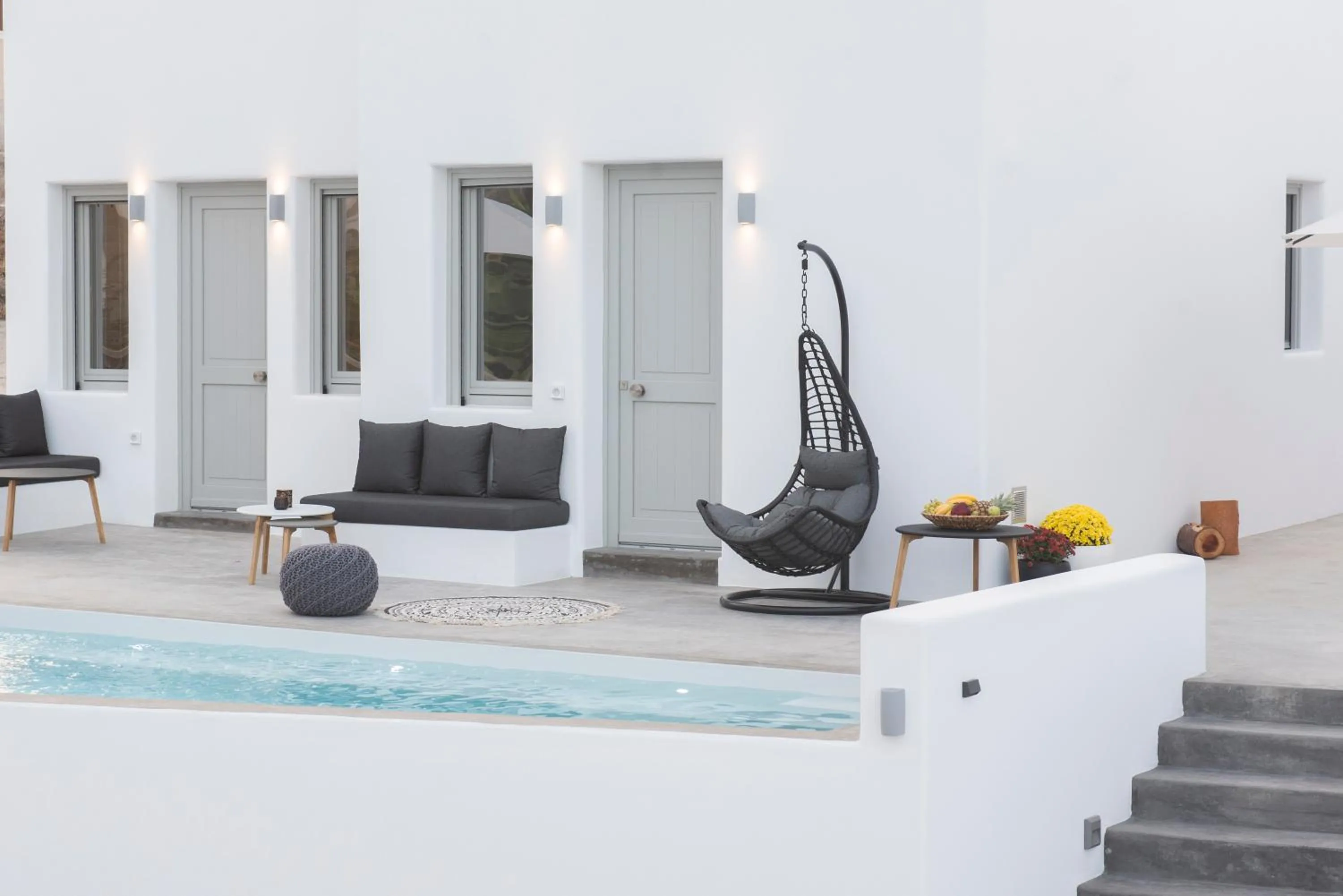 Pool view in White Orchid Suites