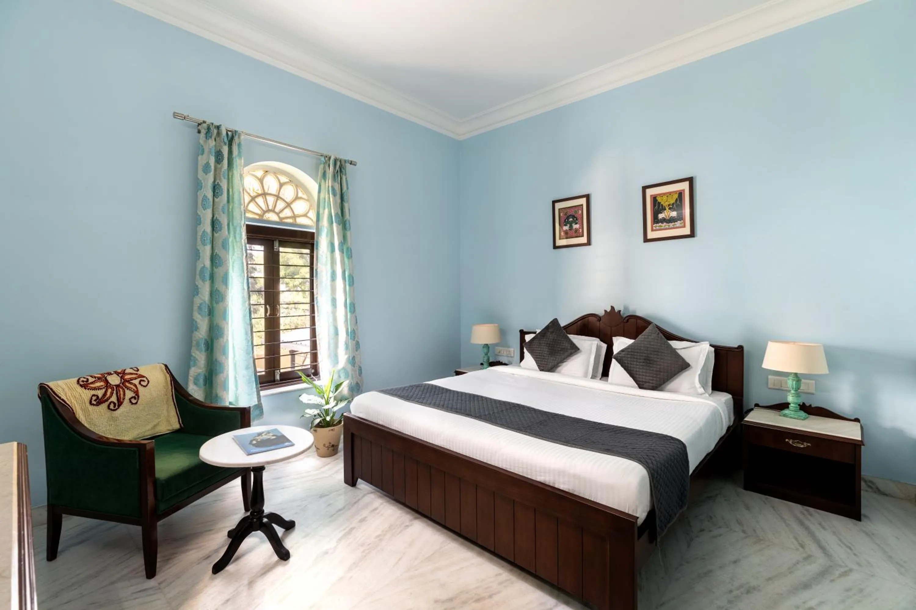 Bedroom, Bed in Chandra Vilas Heritage stay