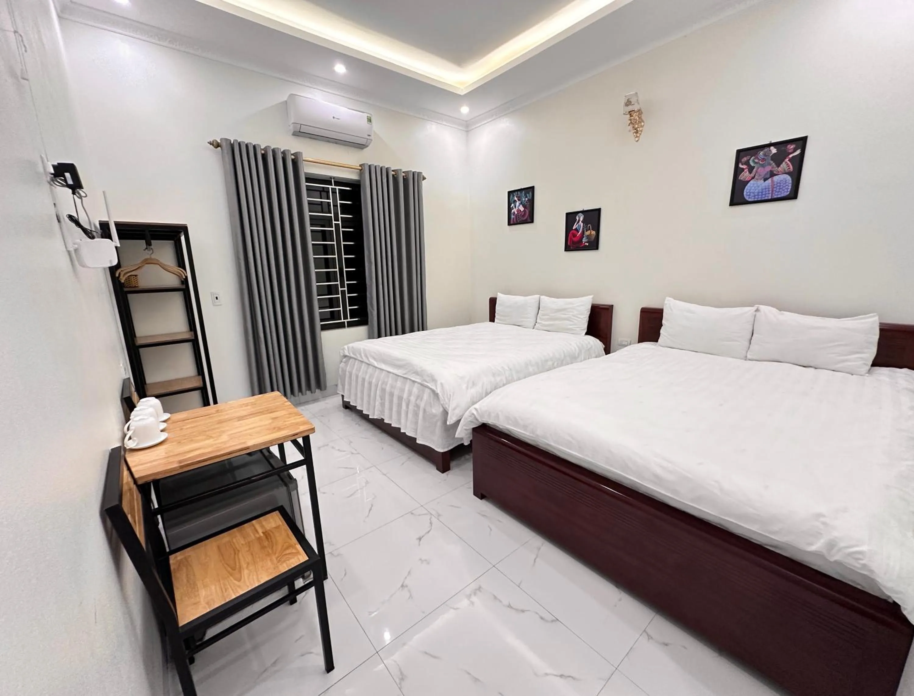 Bed in Hang Mua Sunrise Homestay