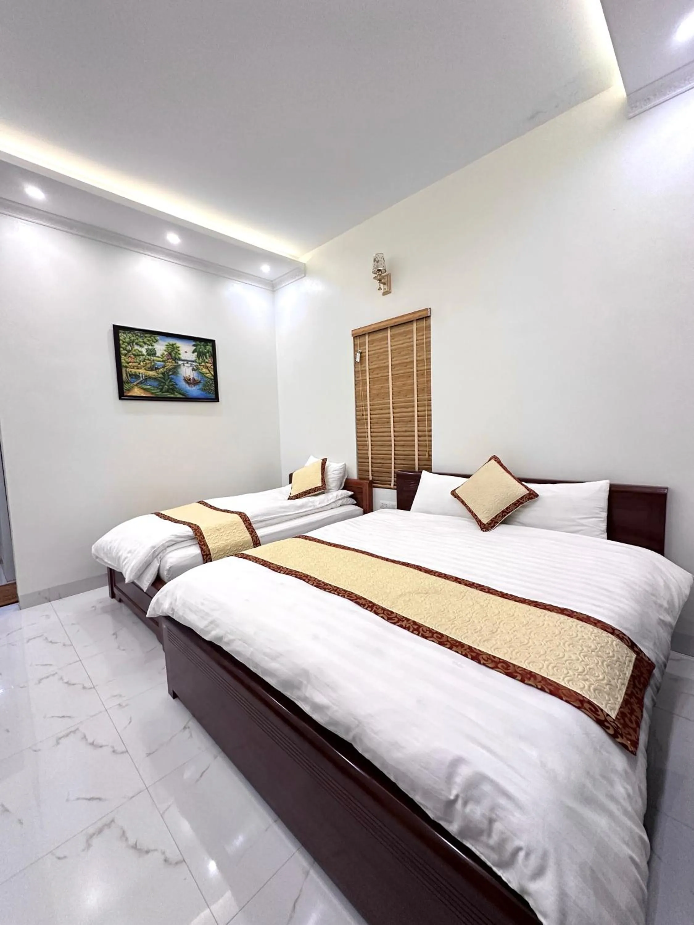 Bed in Hang Mua Sunrise Homestay