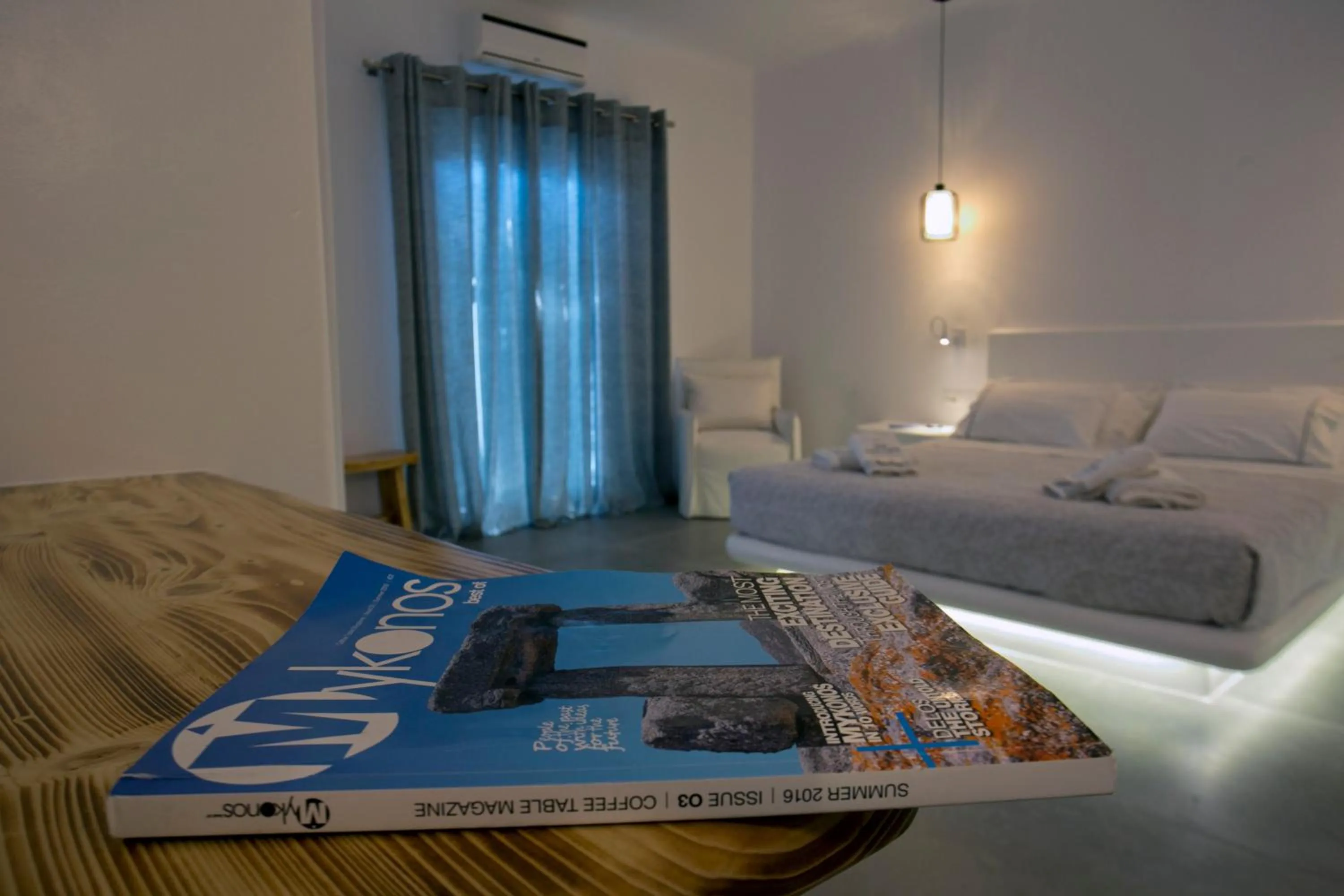 Bed in Anna-Maria Mykonos Hotel