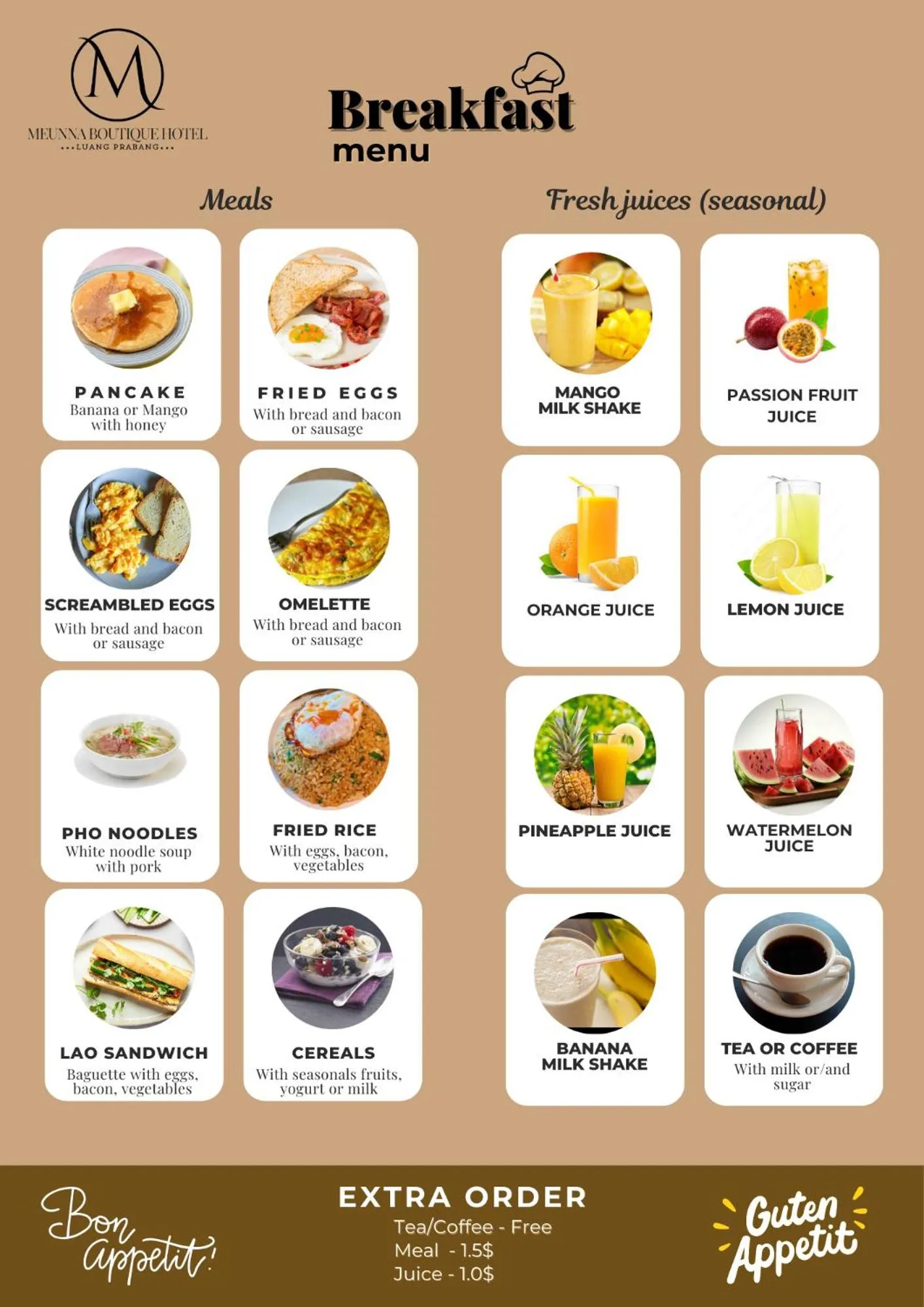 Breakfast in Meunna Boutique Hotel