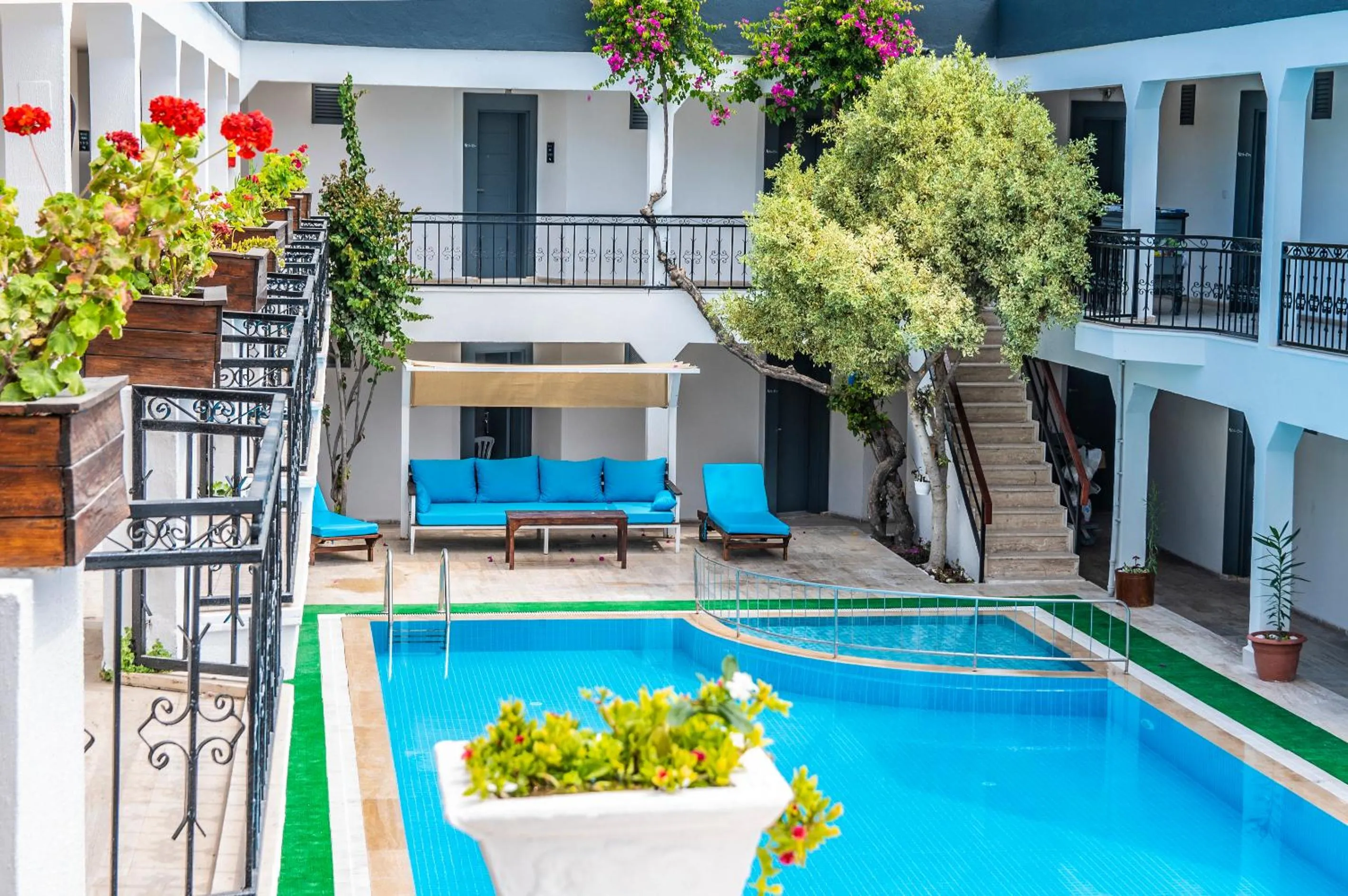 Pool view in Blue Bay Beach Hotel