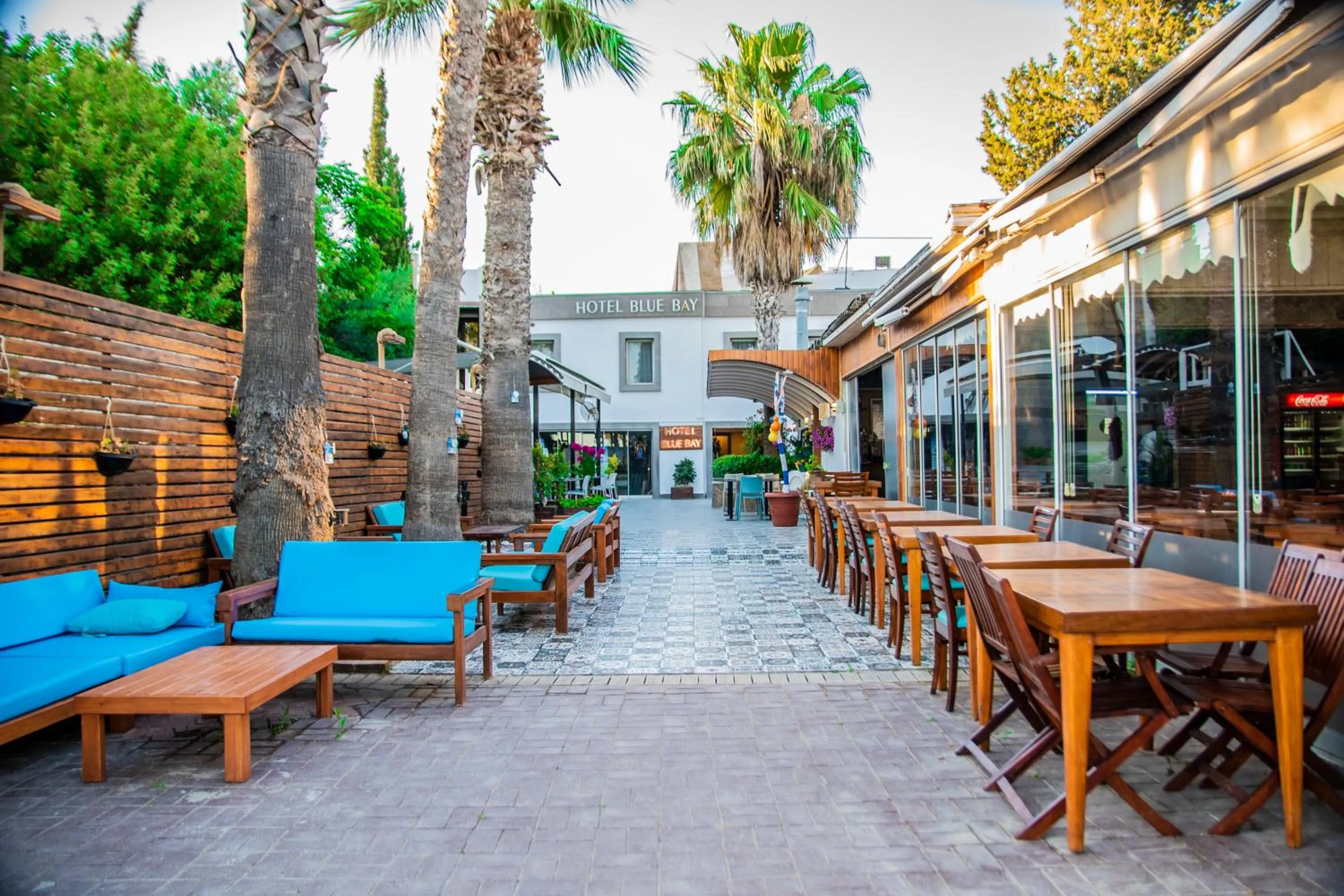 Seating area in Blue Bay Beach Hotel