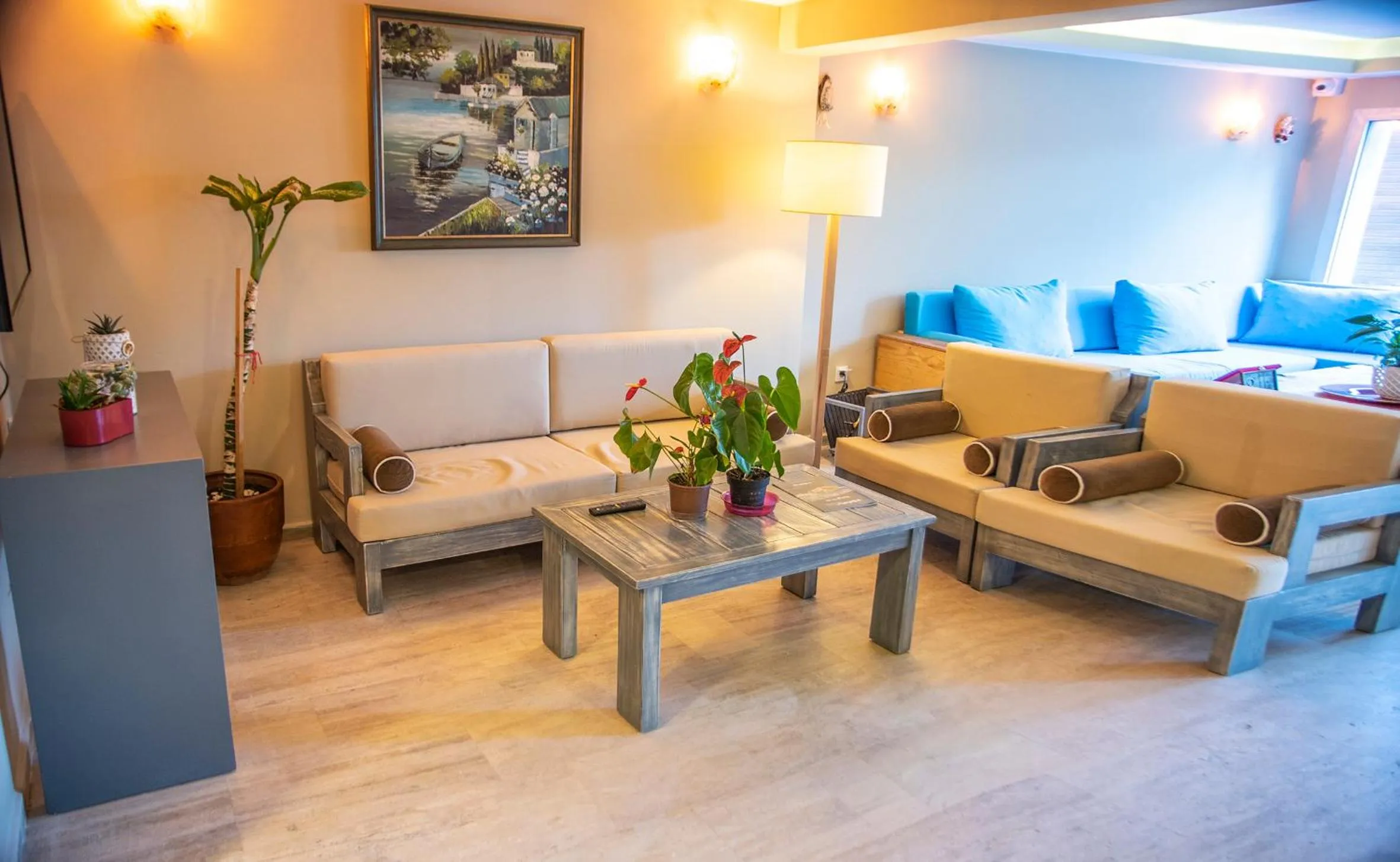 Lobby or reception in Blue Bay Beach Hotel