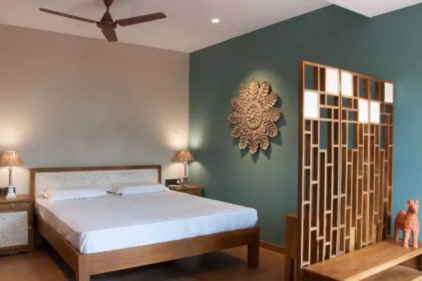 Bed in Advait Resort Kshetra Mahabaleshwar