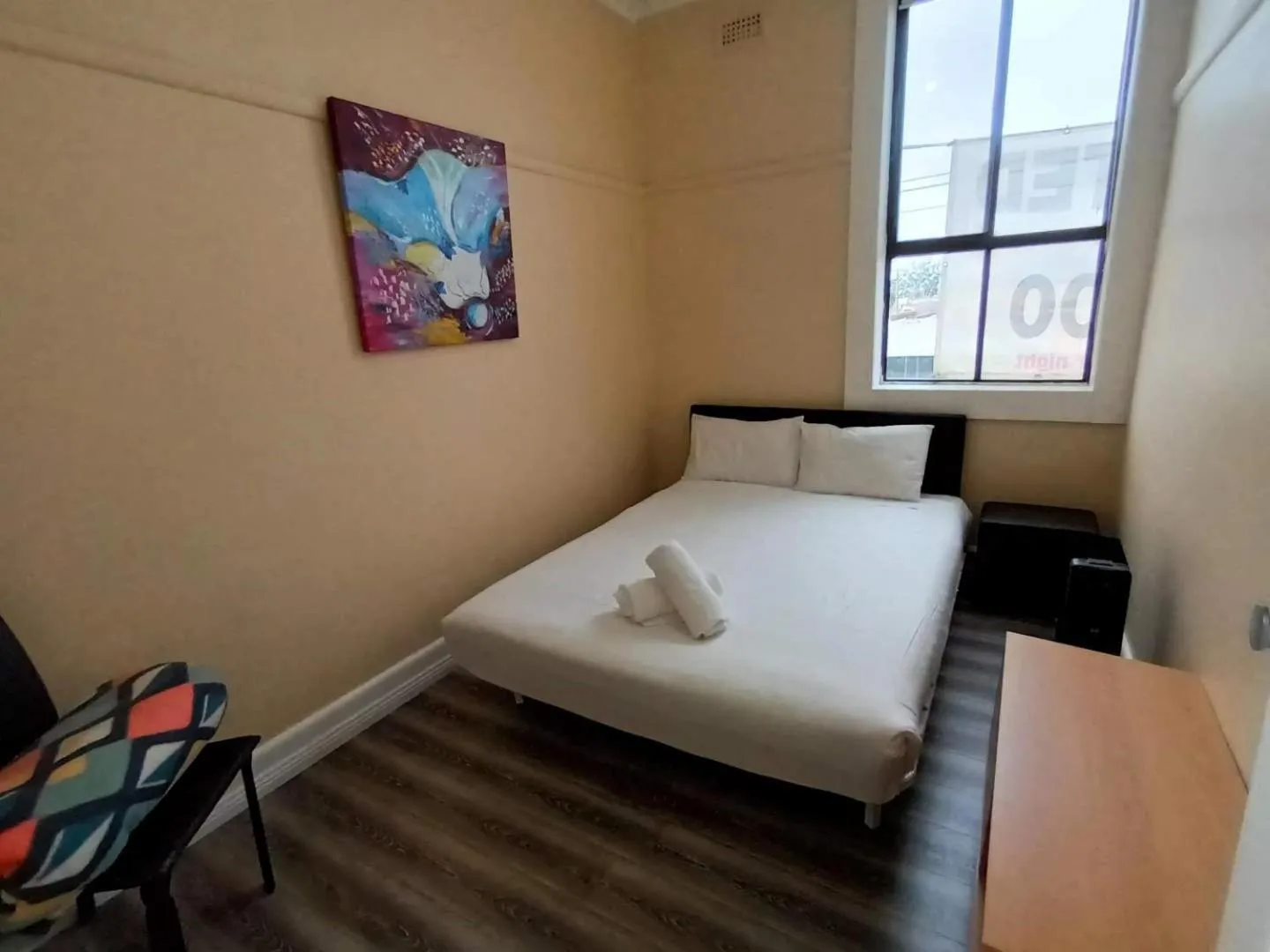 Bed in Albion Motel Finley