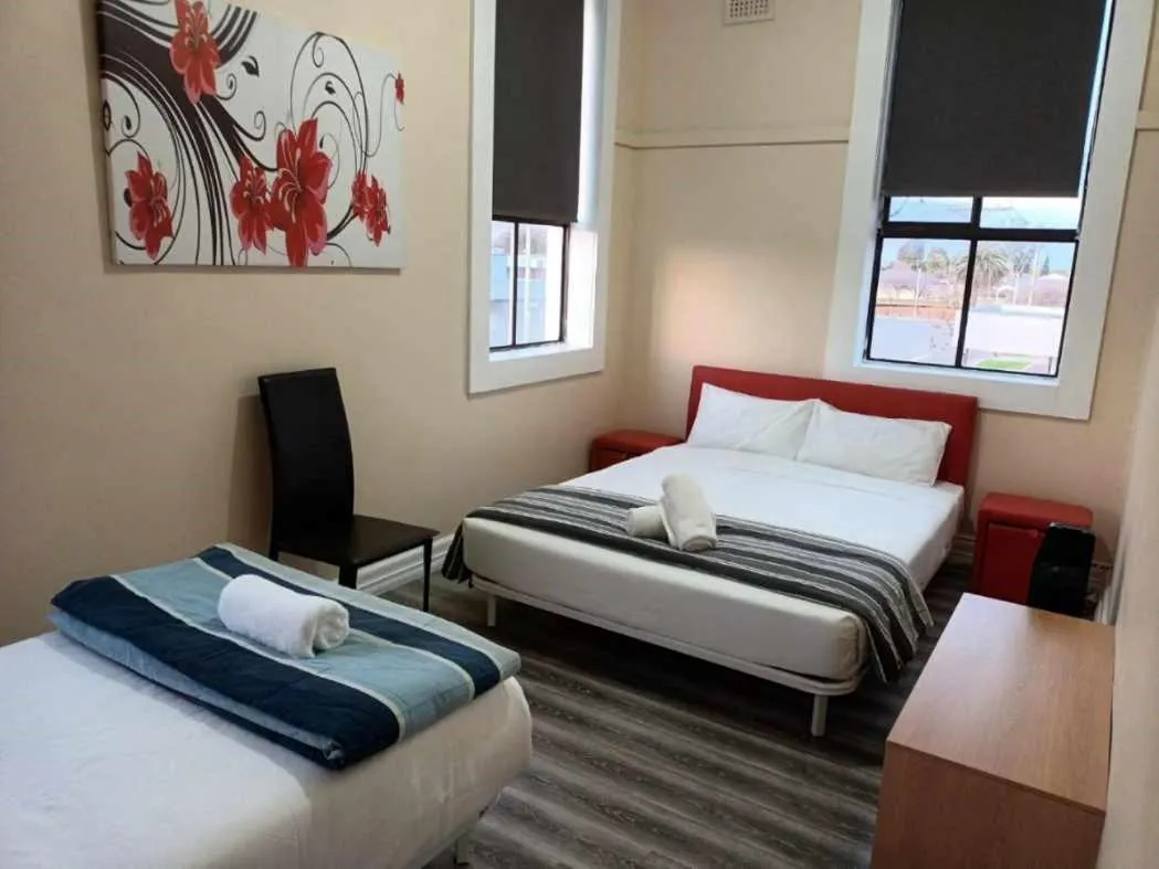 Bed in Albion Motel Finley