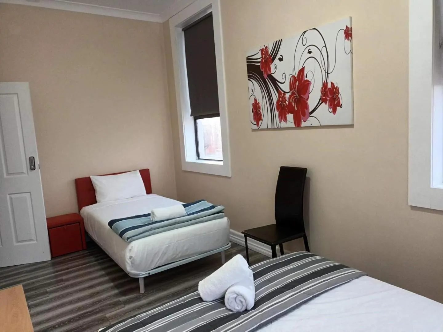 Bed in Albion Motel Finley