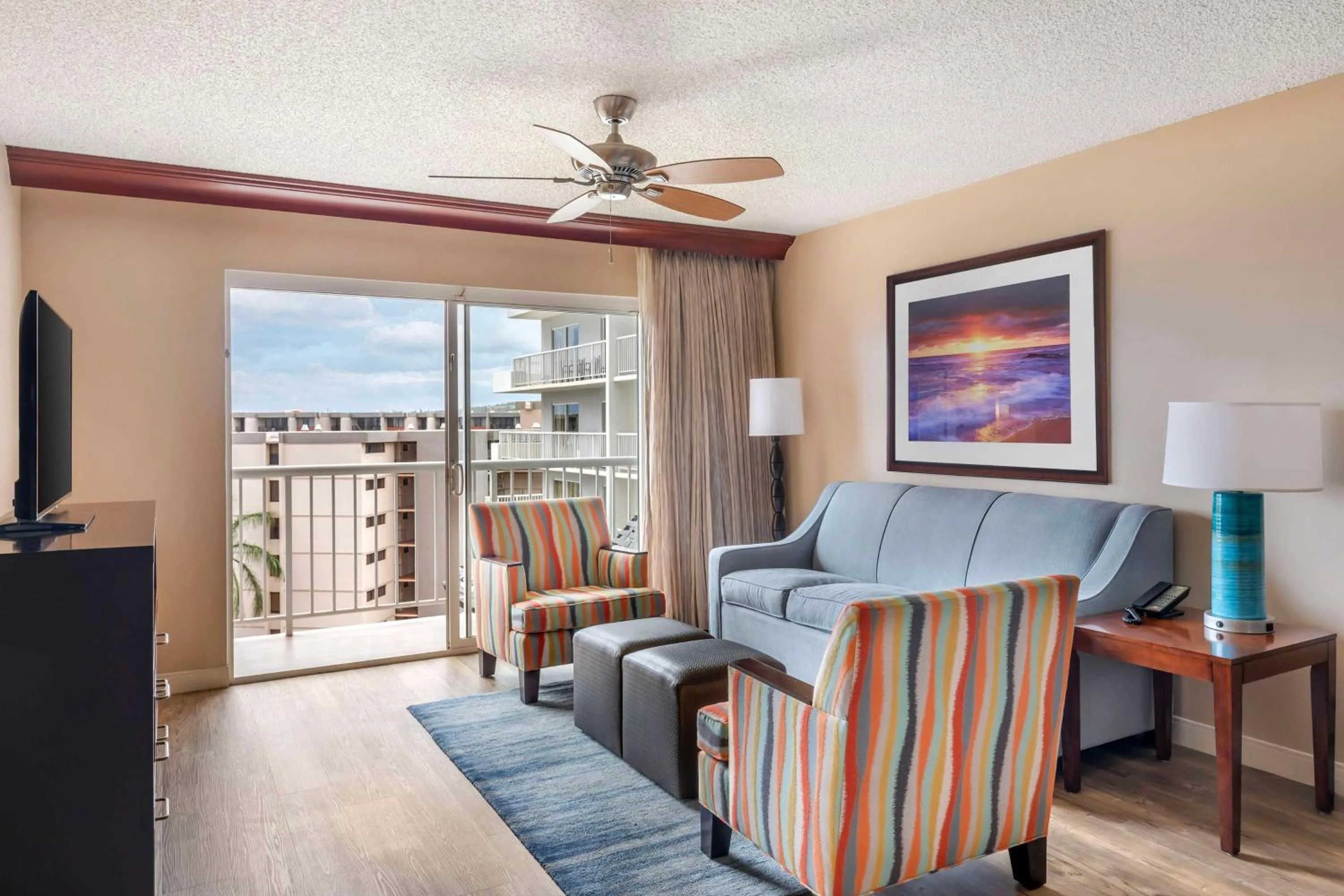 Living room in Hilton Vacation Club Ka'anapali Beach Maui