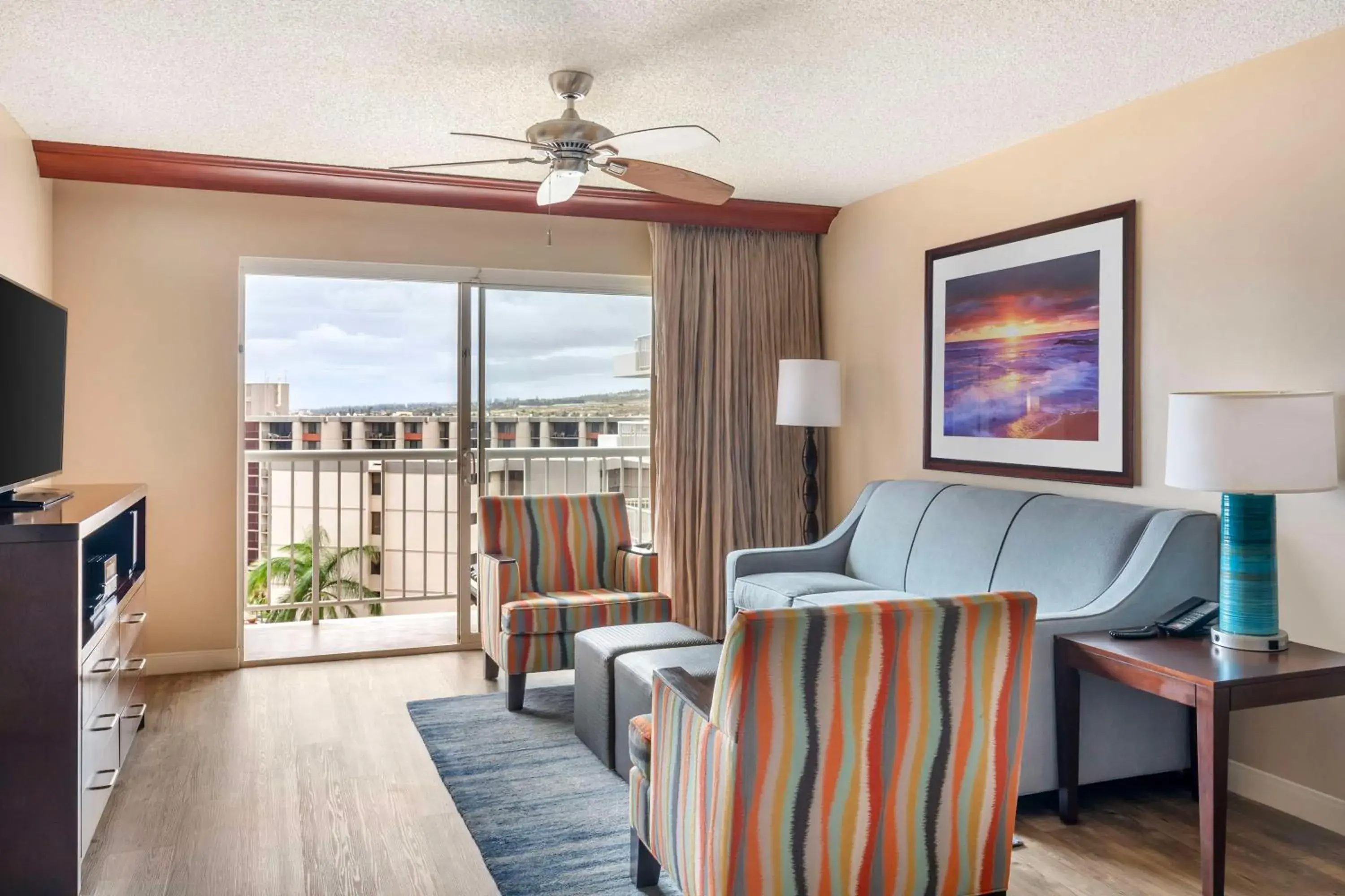 One-Bedroom King Suite with Balcony - Partial Ocean View in Hilton Vacation Club Ka'anapali Beach Maui One-Bedroom King Suite with Balcony - Partial Ocean View in Hilton Vacation Club Ka'anapali Beach Maui