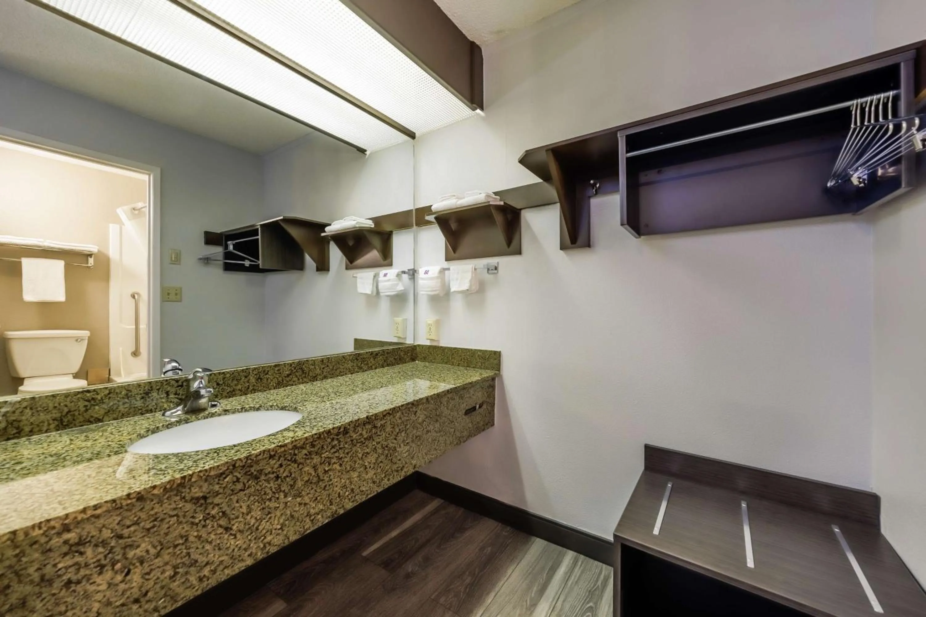 Bathroom in Motel 6 Portland OR Southeast