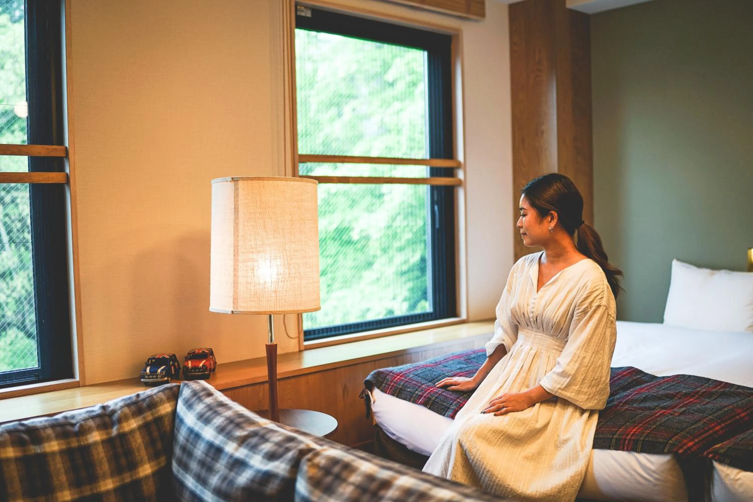 People, Bed in Twin-Line Hotel Karuizawa Japan