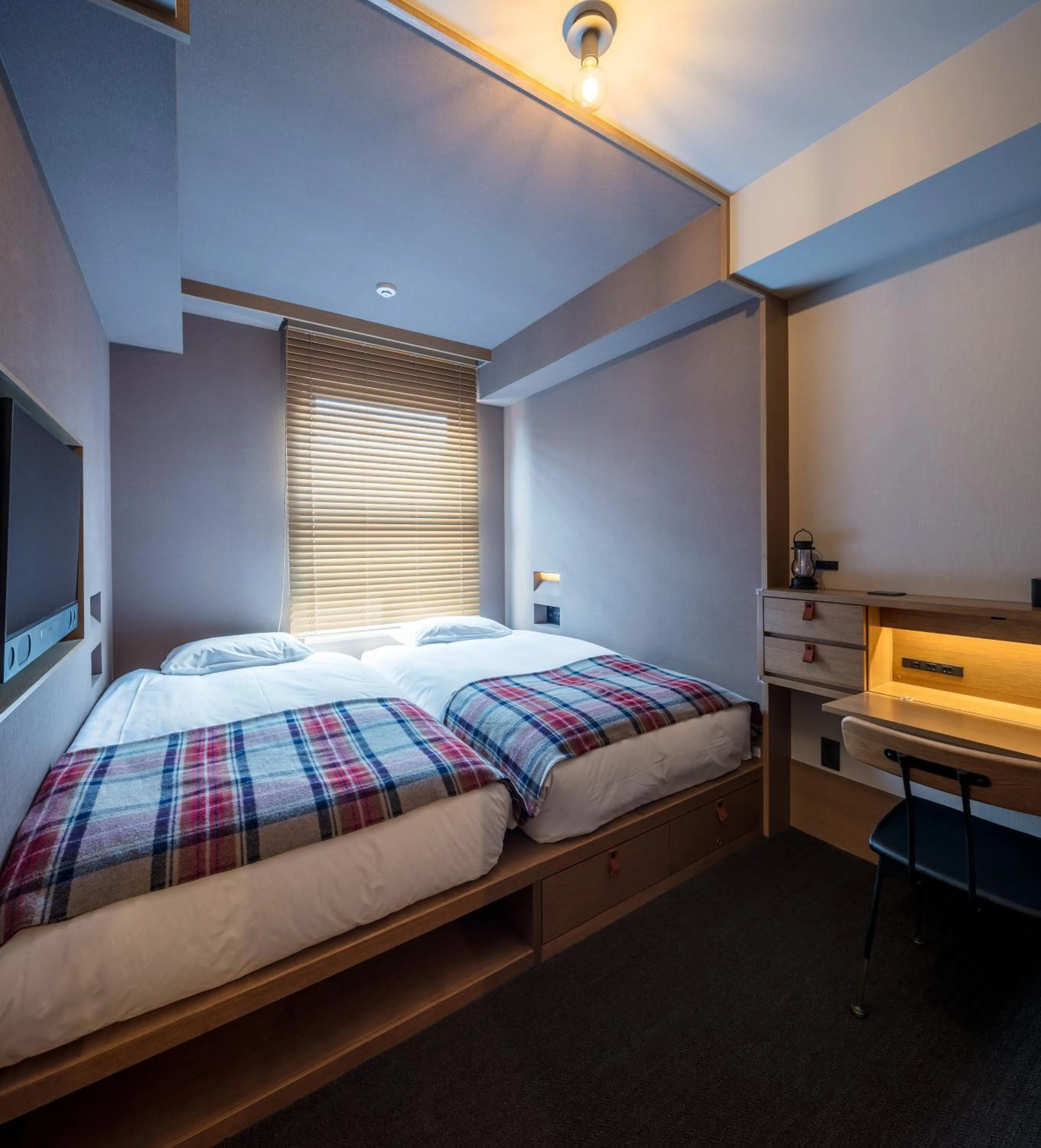 Bed in Twin-Line Hotel Karuizawa Japan