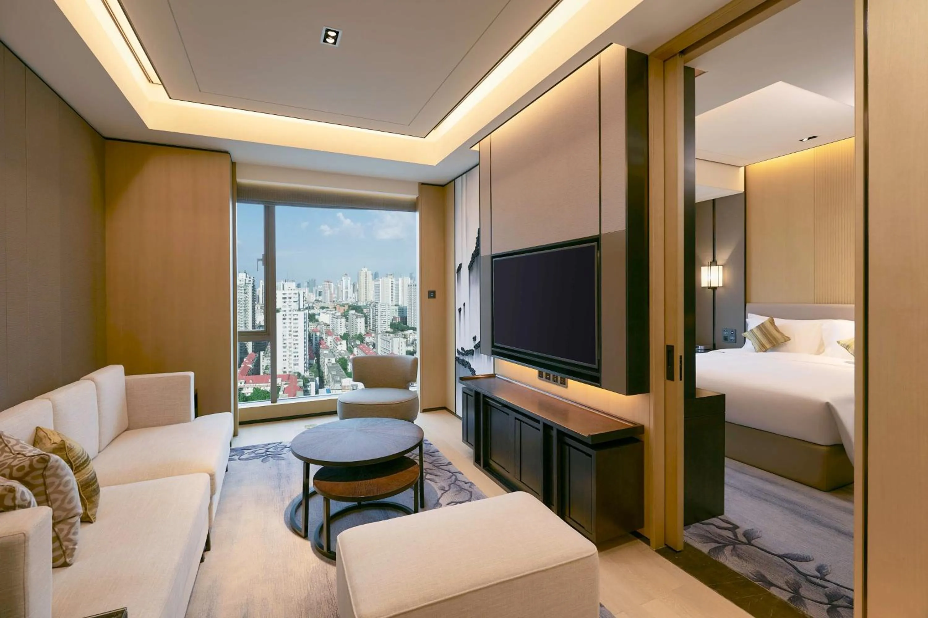 Kitchen or kitchenette, Bed in Kempinski Residences Guangzhou
