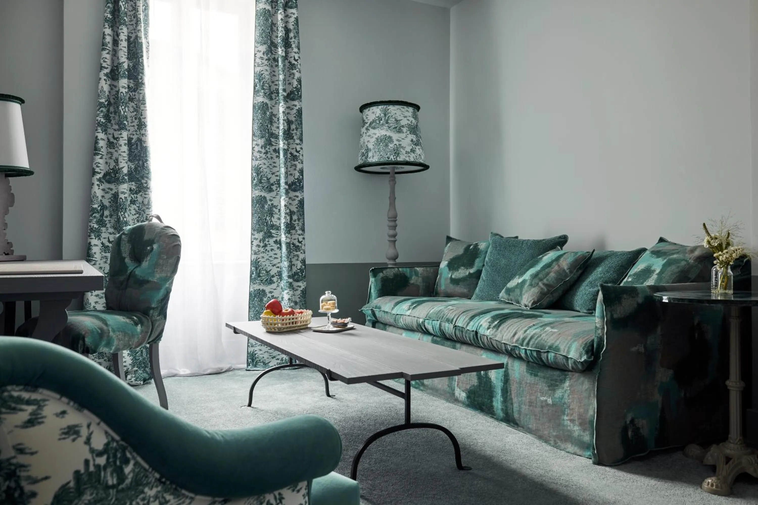 Seating area in COMO Le Montrachet