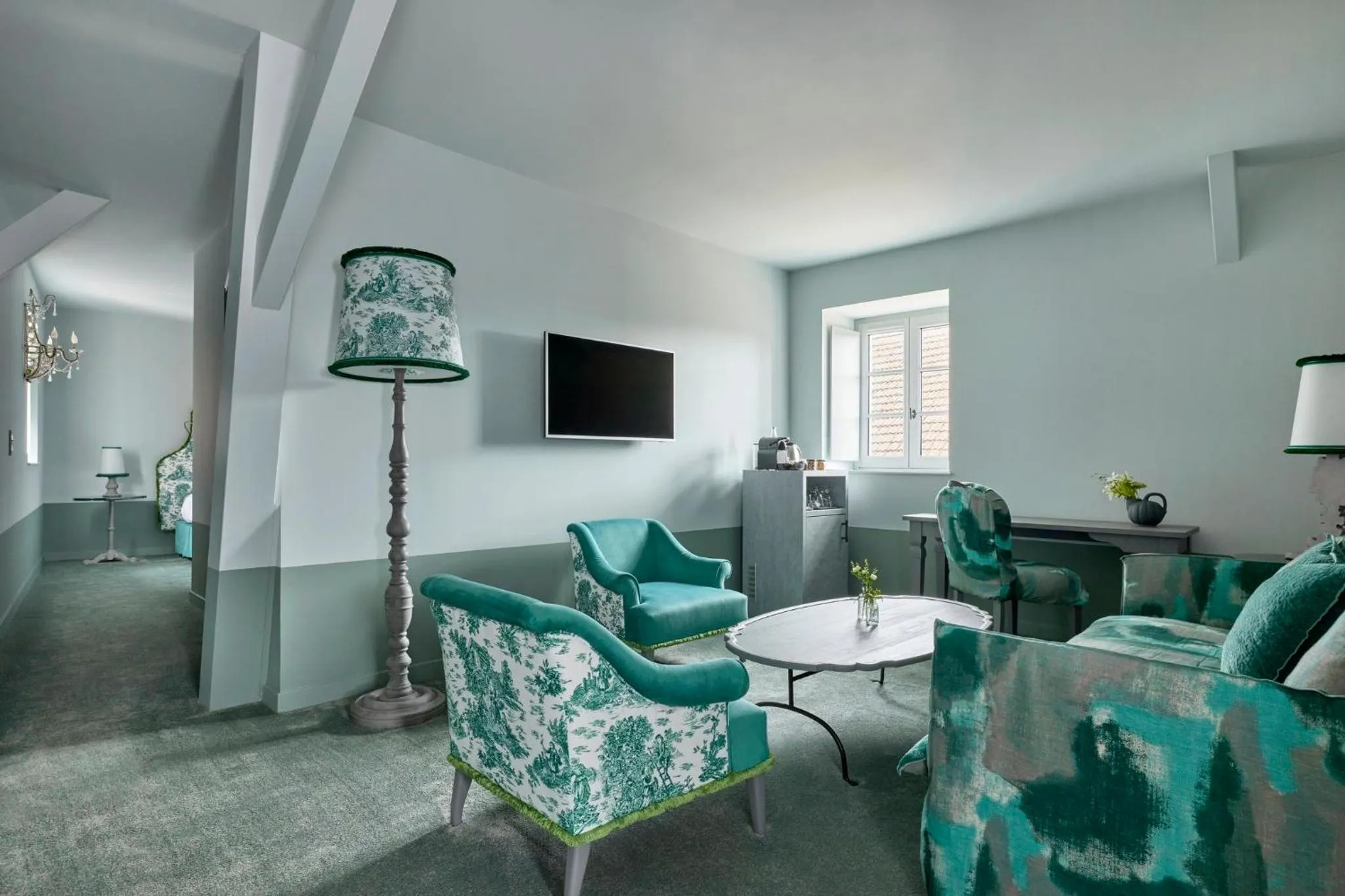 Living room in COMO Le Montrachet