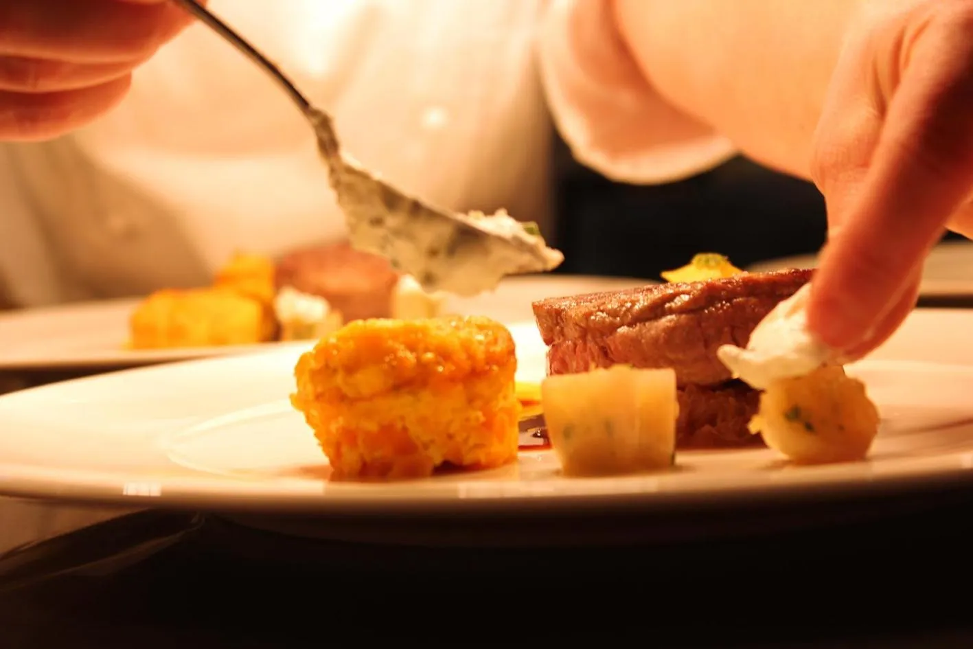 Food close-up in Hotel Restaurant Am Kring