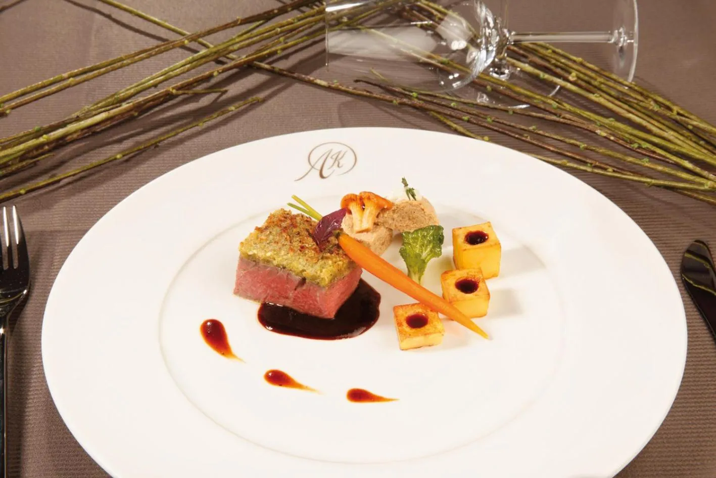 Food close-up in Hotel Restaurant Am Kring