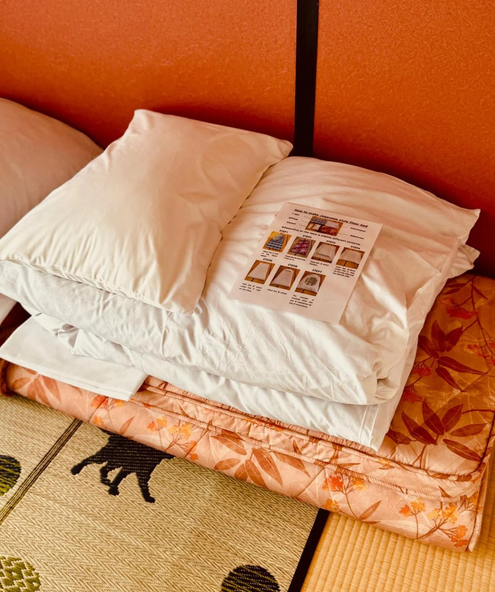 Bed in Yufuin Akarinoyado