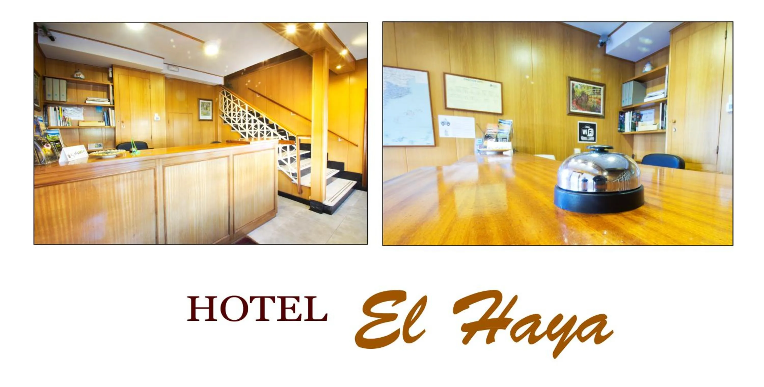 Text overlay in Hotel El Haya