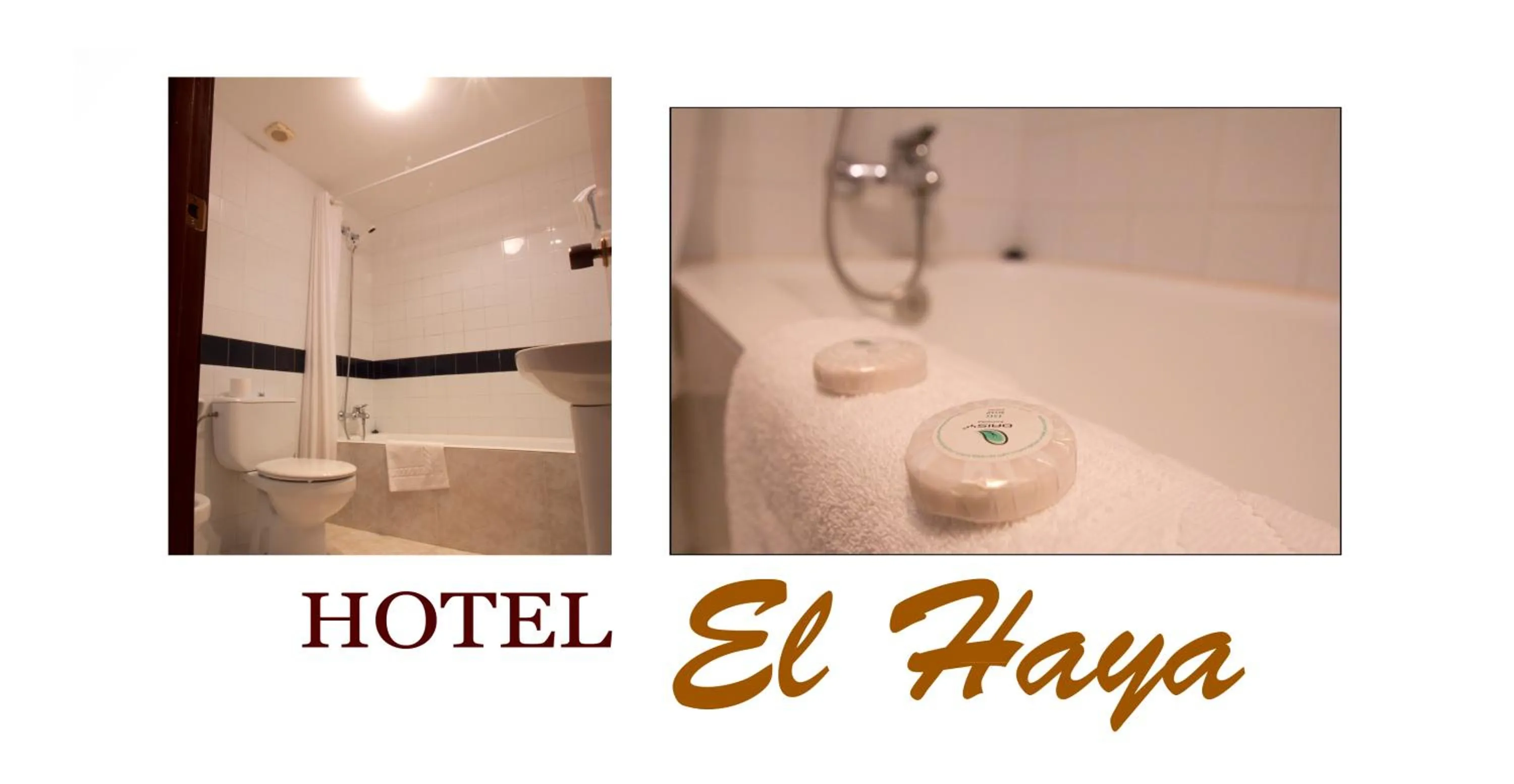 Text overlay in Hotel El Haya