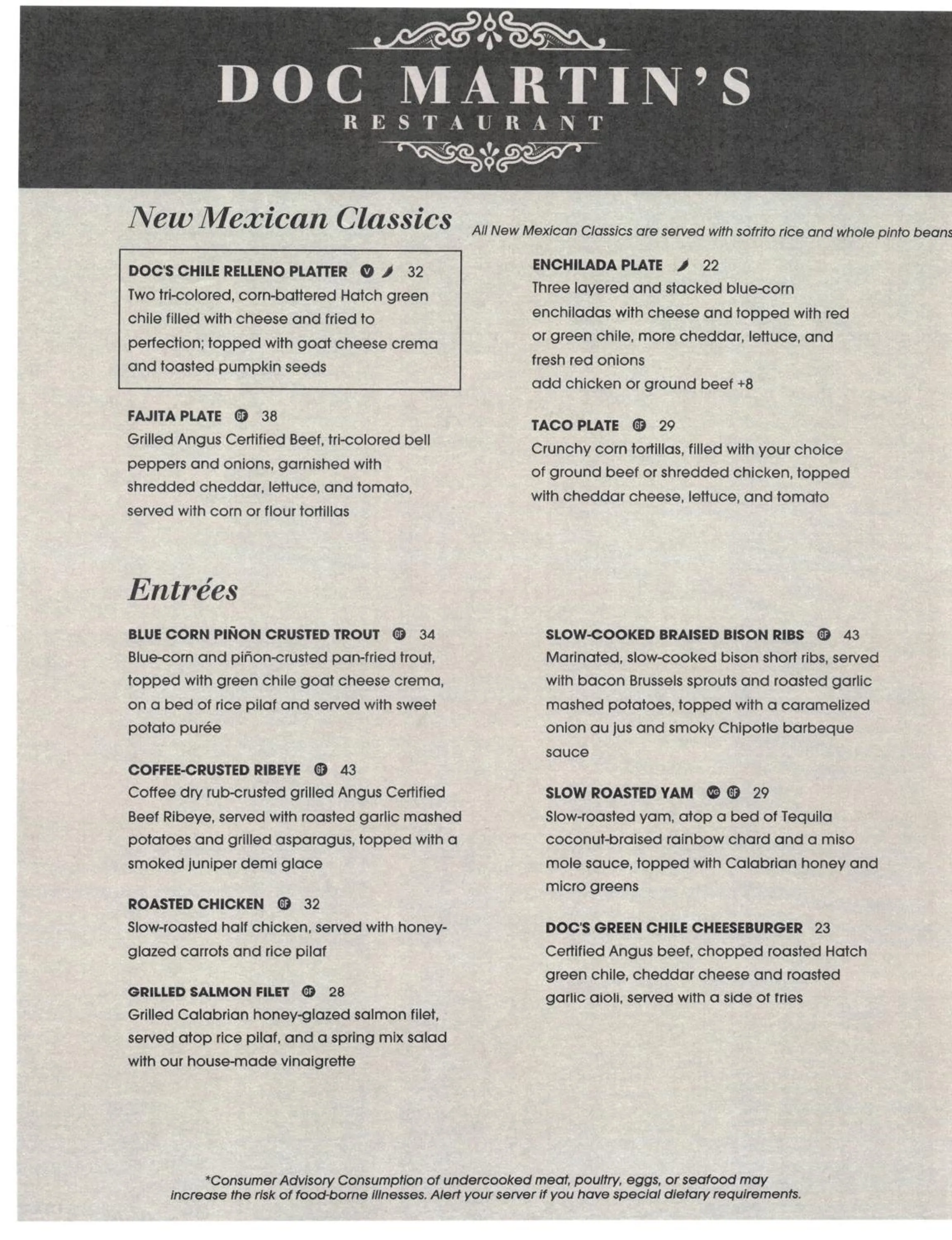 Food in The Historic Taos Inn