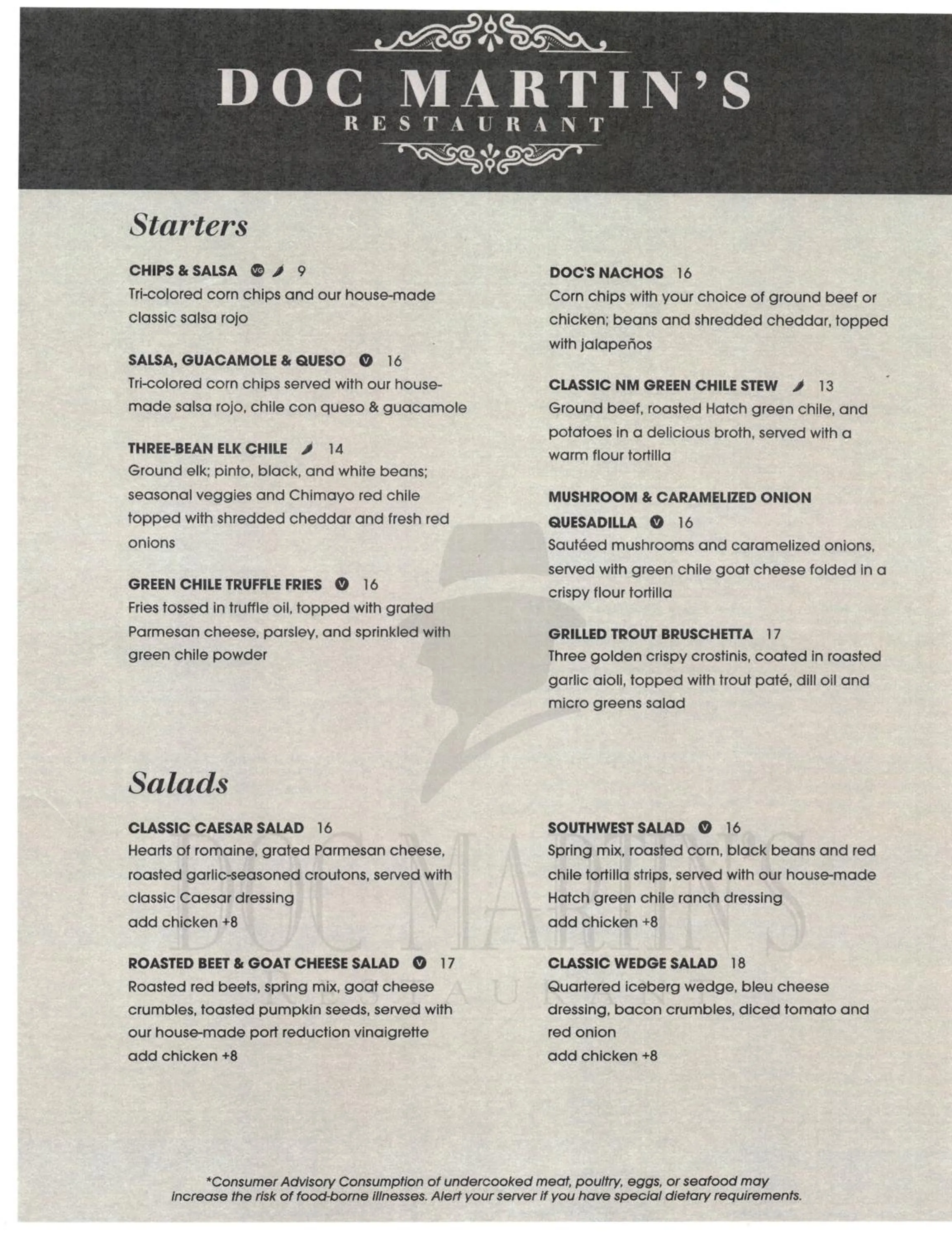 Food in The Historic Taos Inn