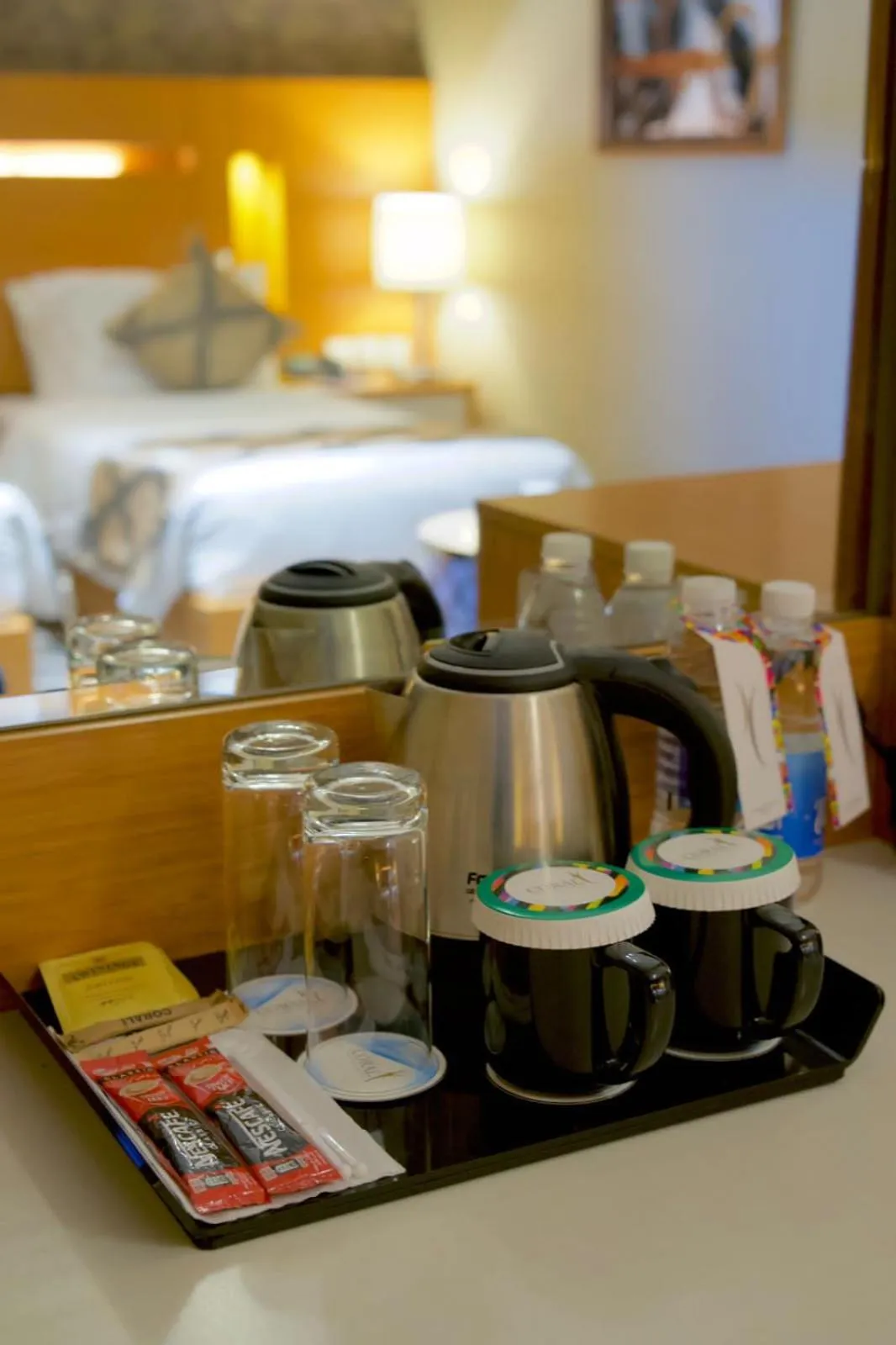 room service, Bed in Coral Palace Hotel