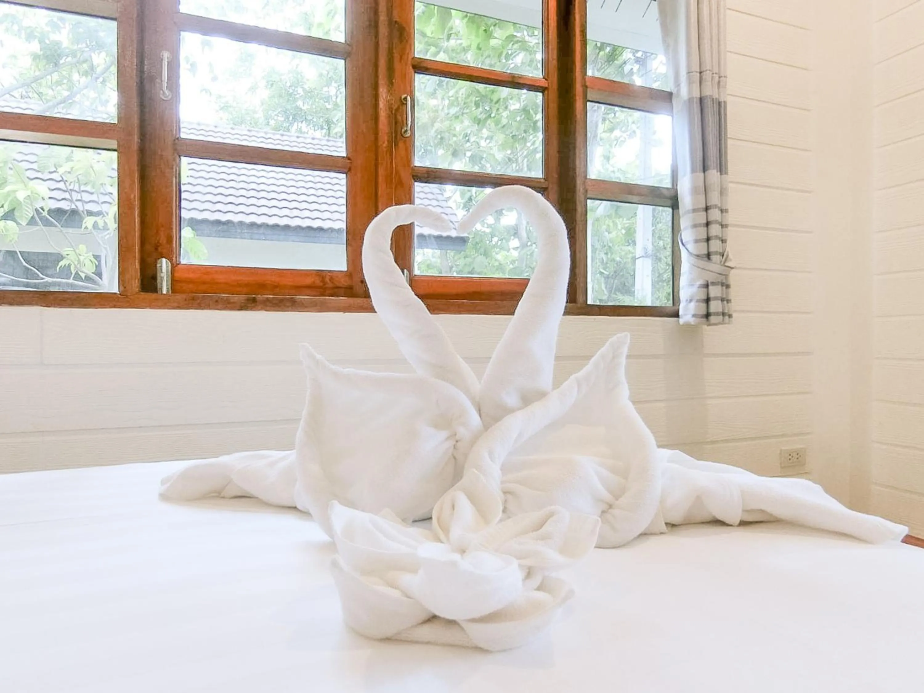 towels, Bed in AURA Park Resort