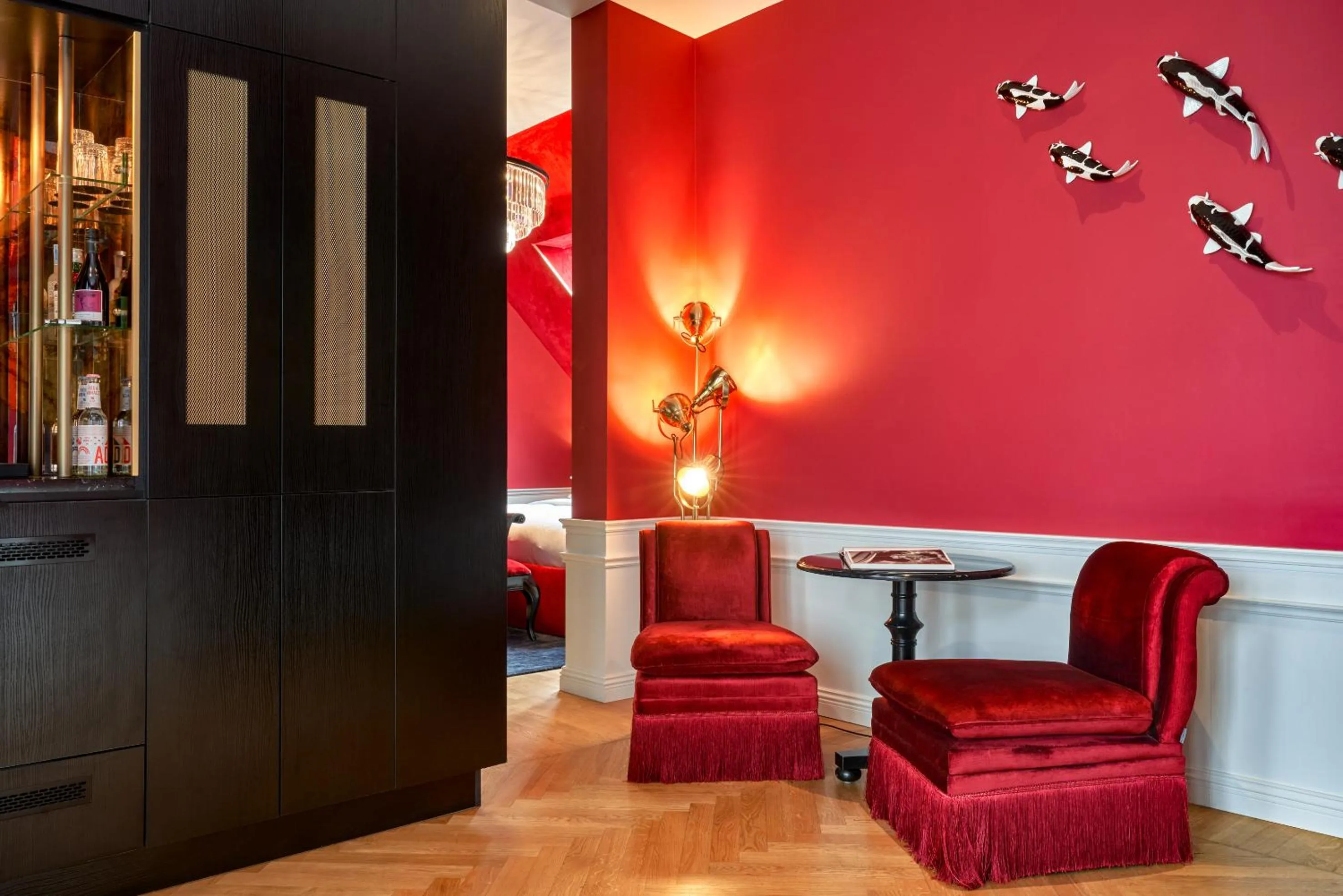 Seating area in Provocateur Berlin, part of Sircle Collection