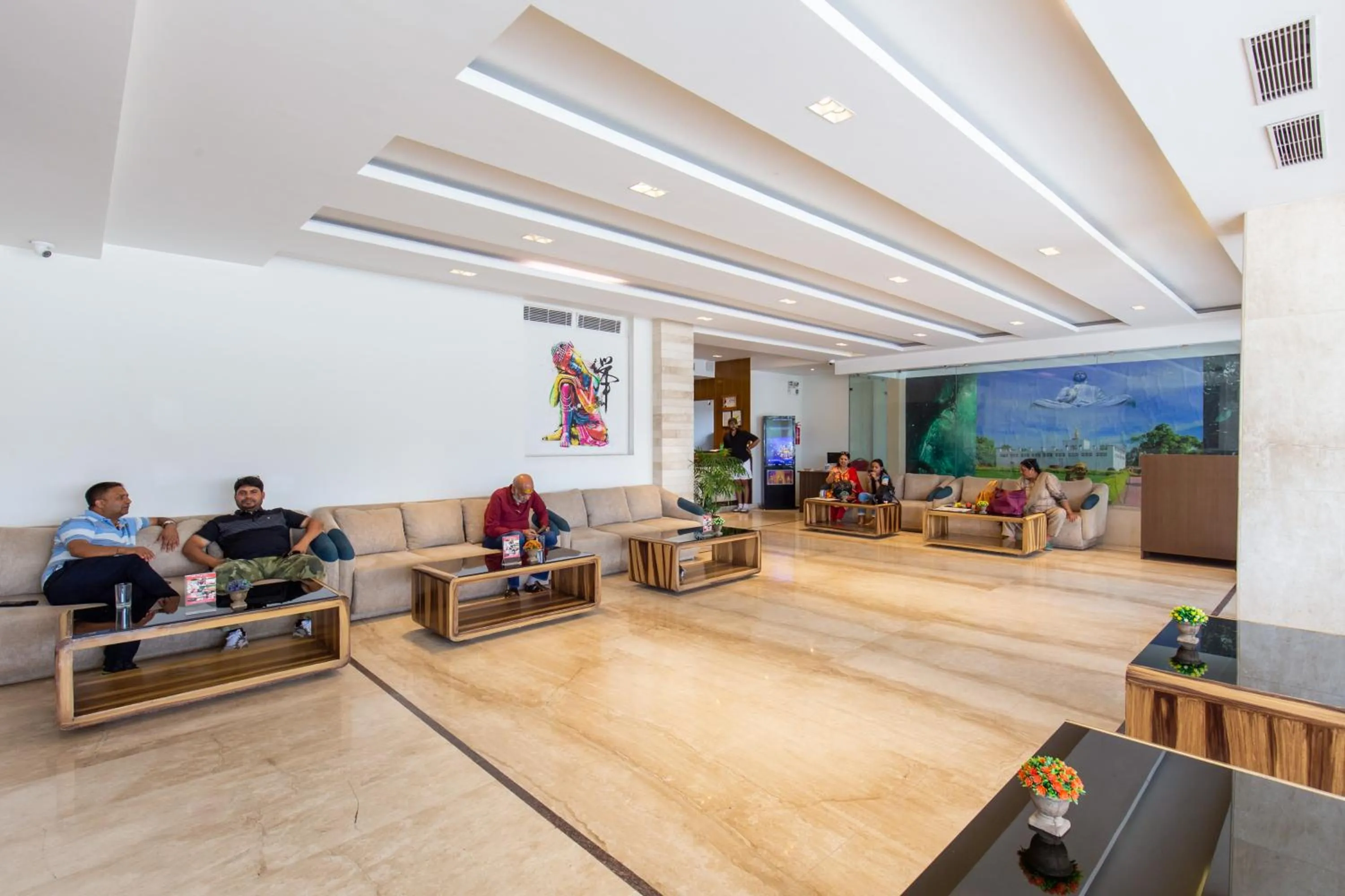 Seating area in Mourya Hotel