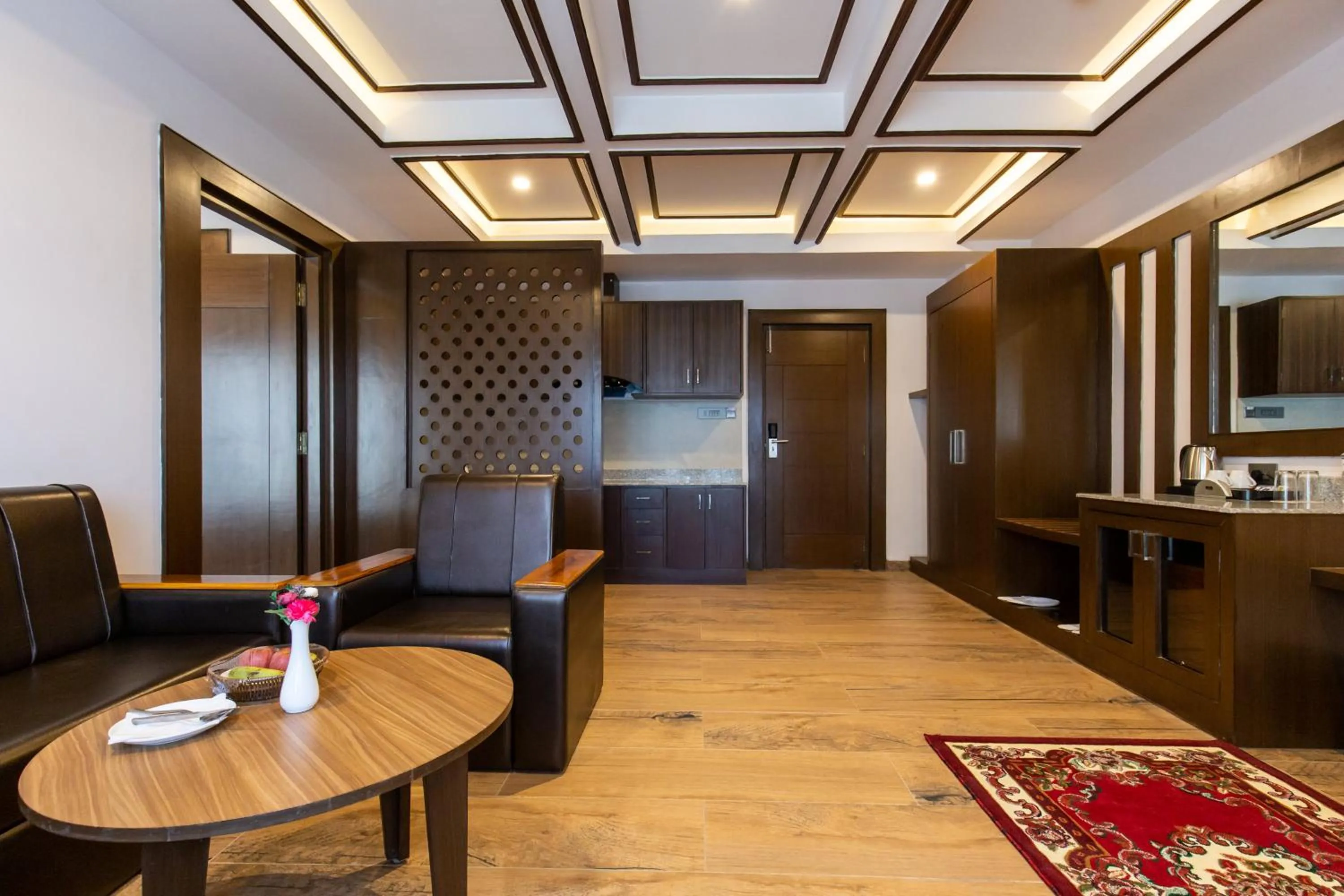 Seating area in Mourya Hotel