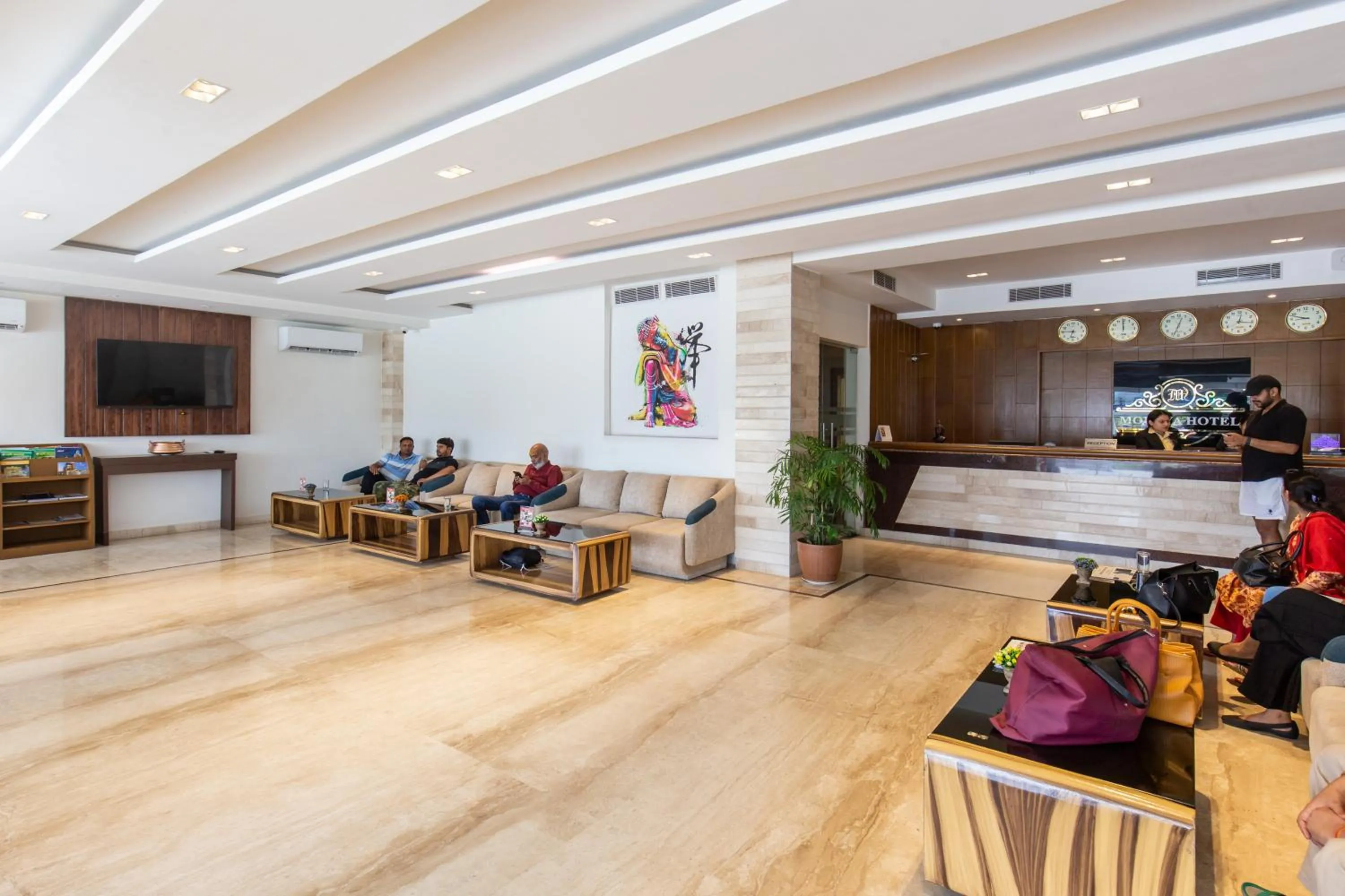 Lobby or reception in Mourya Hotel