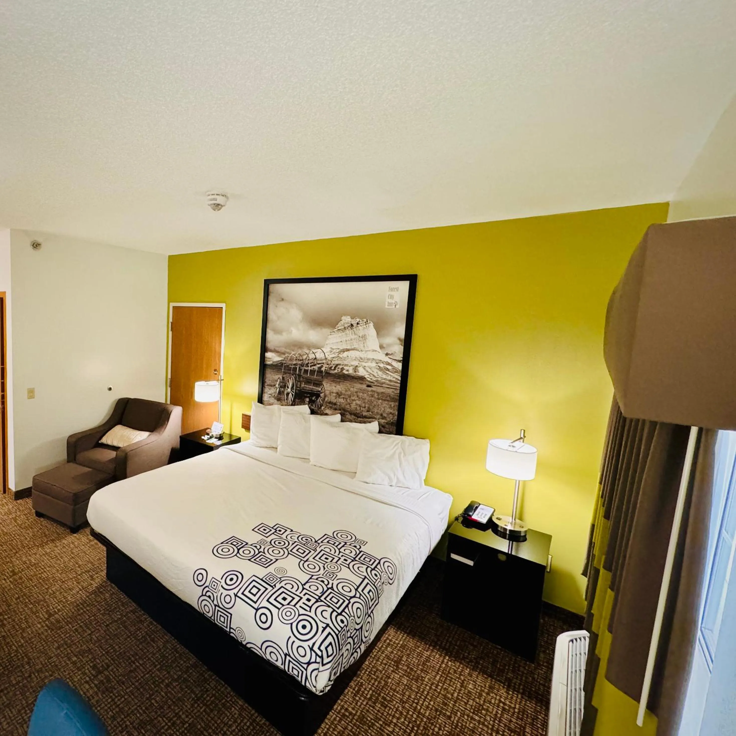 Bedroom, Bed in Forest City Inn