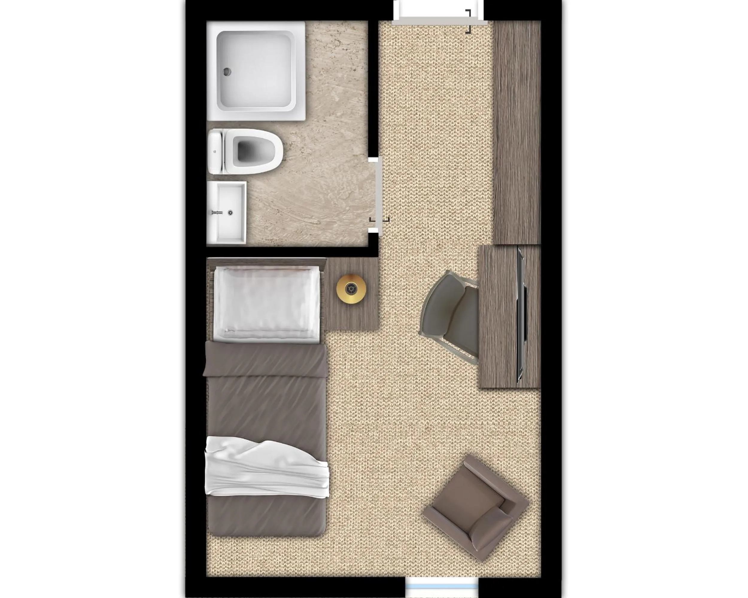 Floor plan, Bed in Konsumhotel Dorotheenhof Weimar