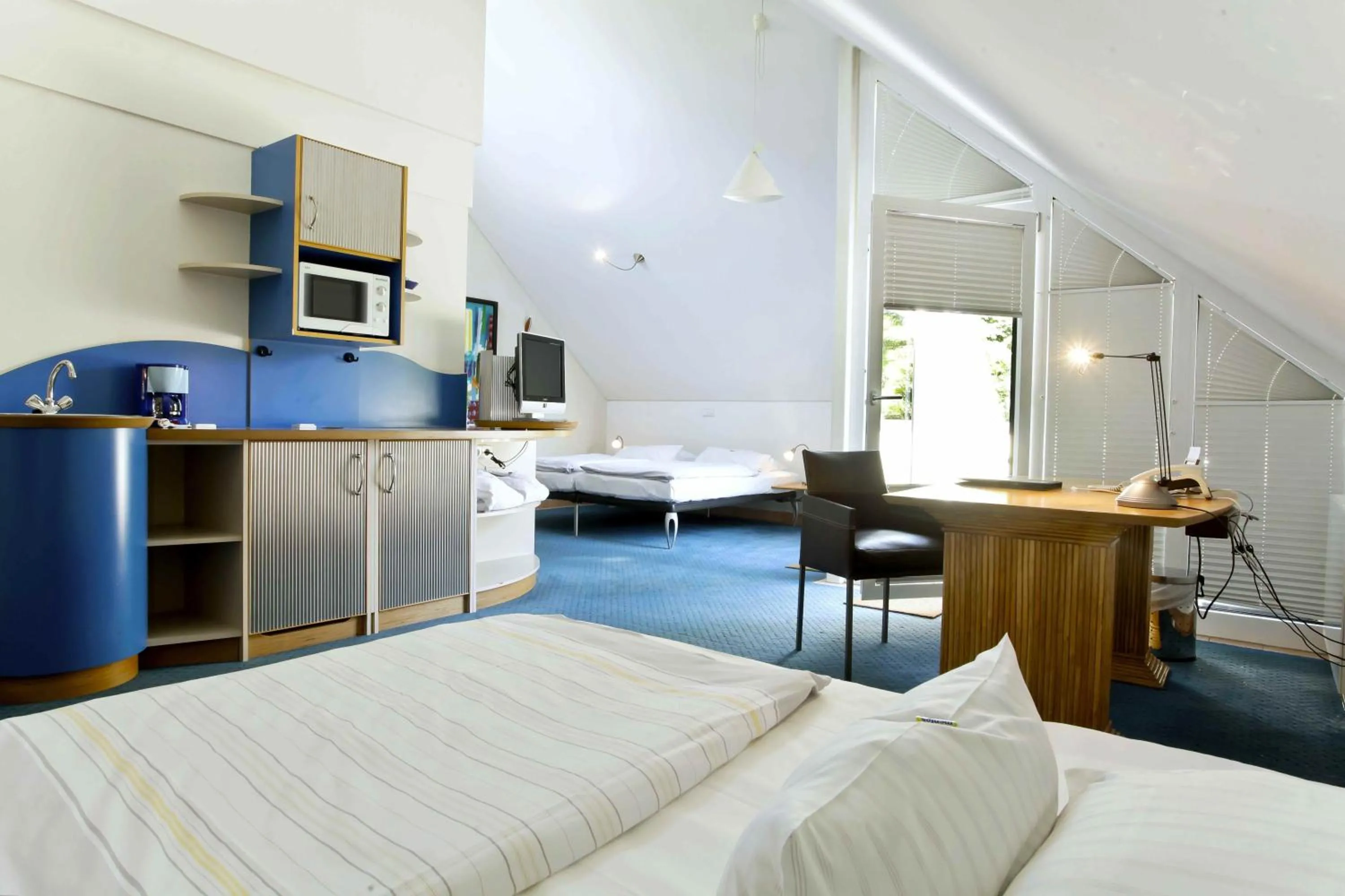 Spring, Bed in Hotel Watthalden