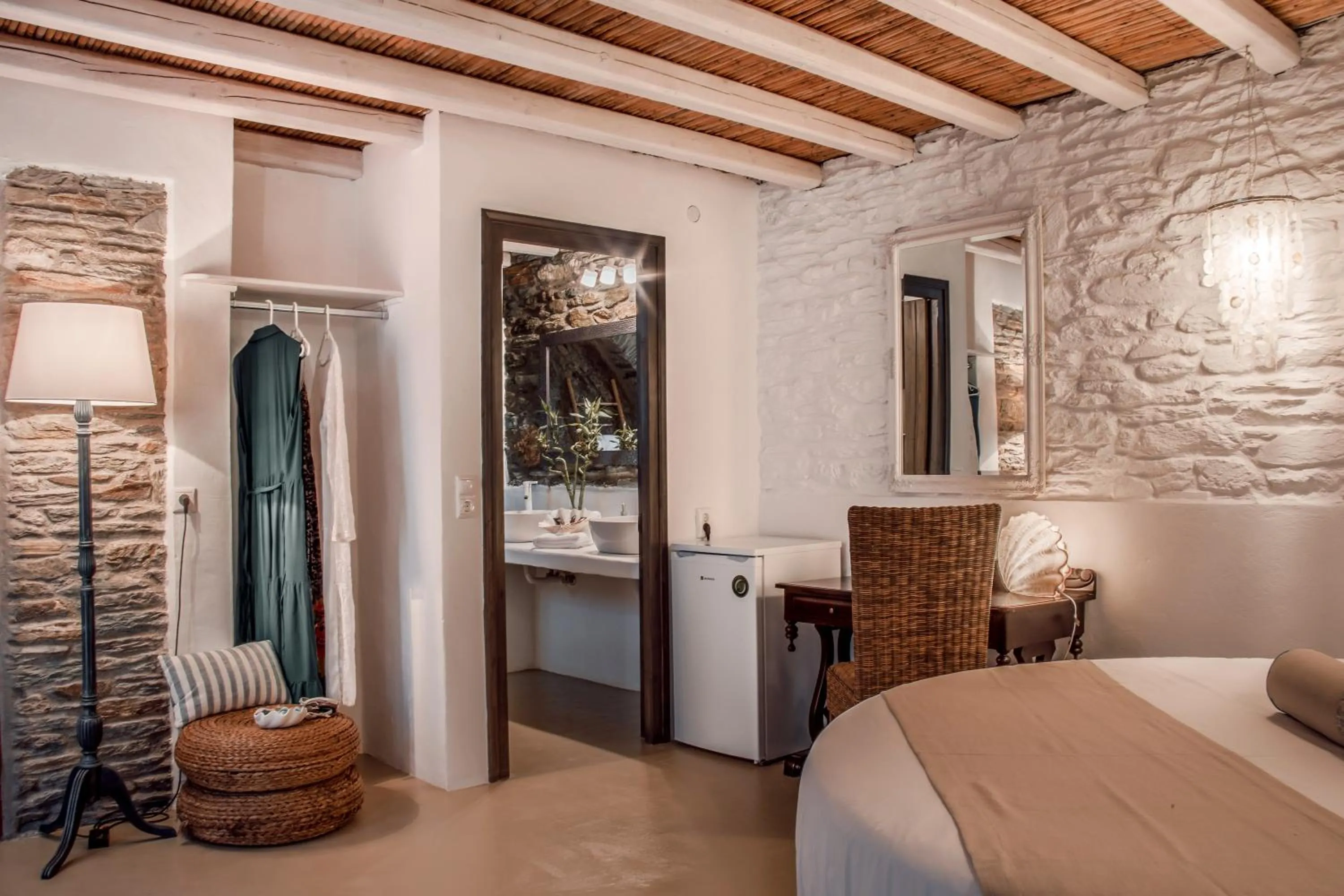 Bedroom, Bed in Aegean Castle Andros – Adults Only
