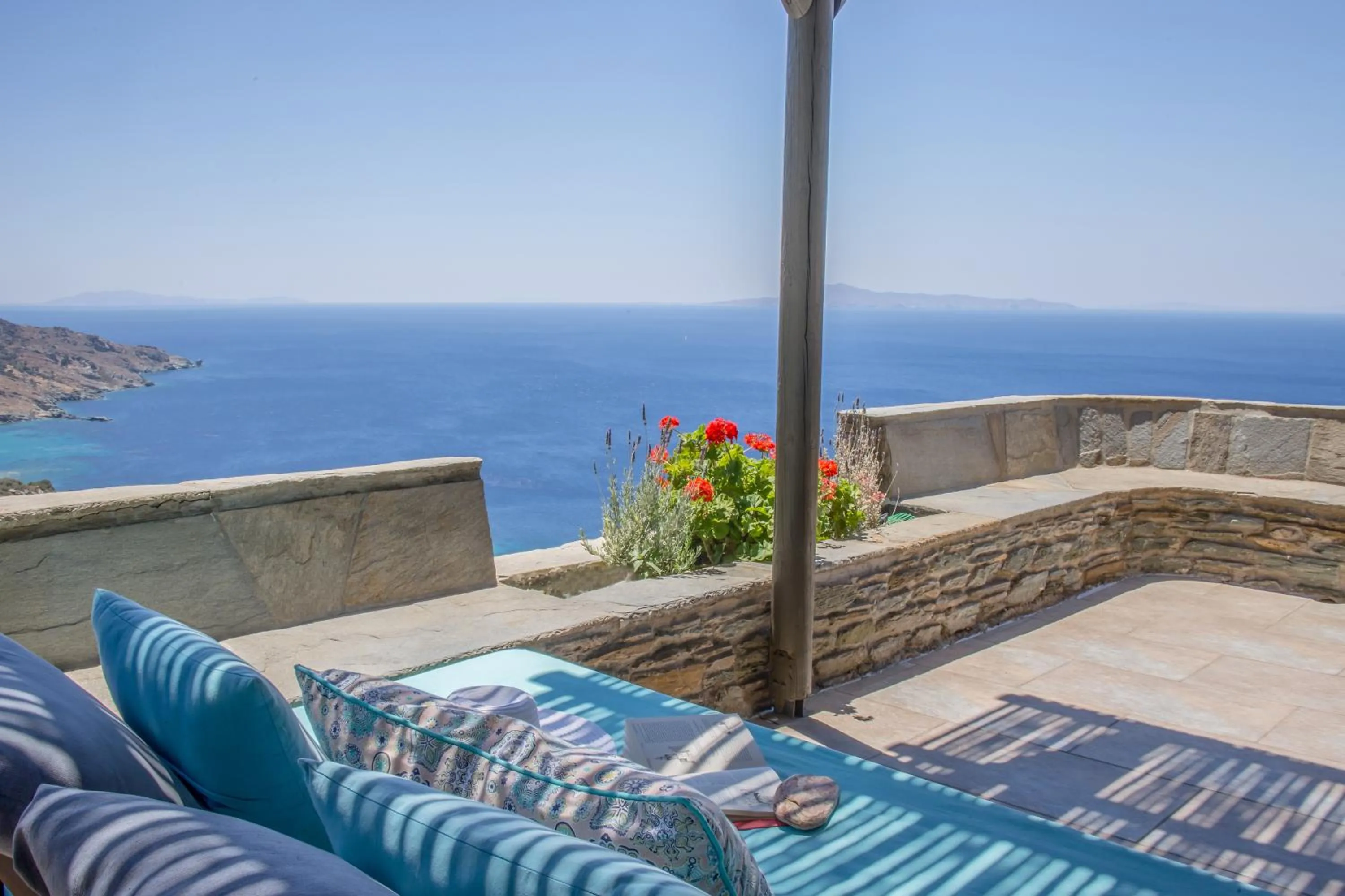 Balcony/Terrace in Aegean Castle Andros – Adults Only