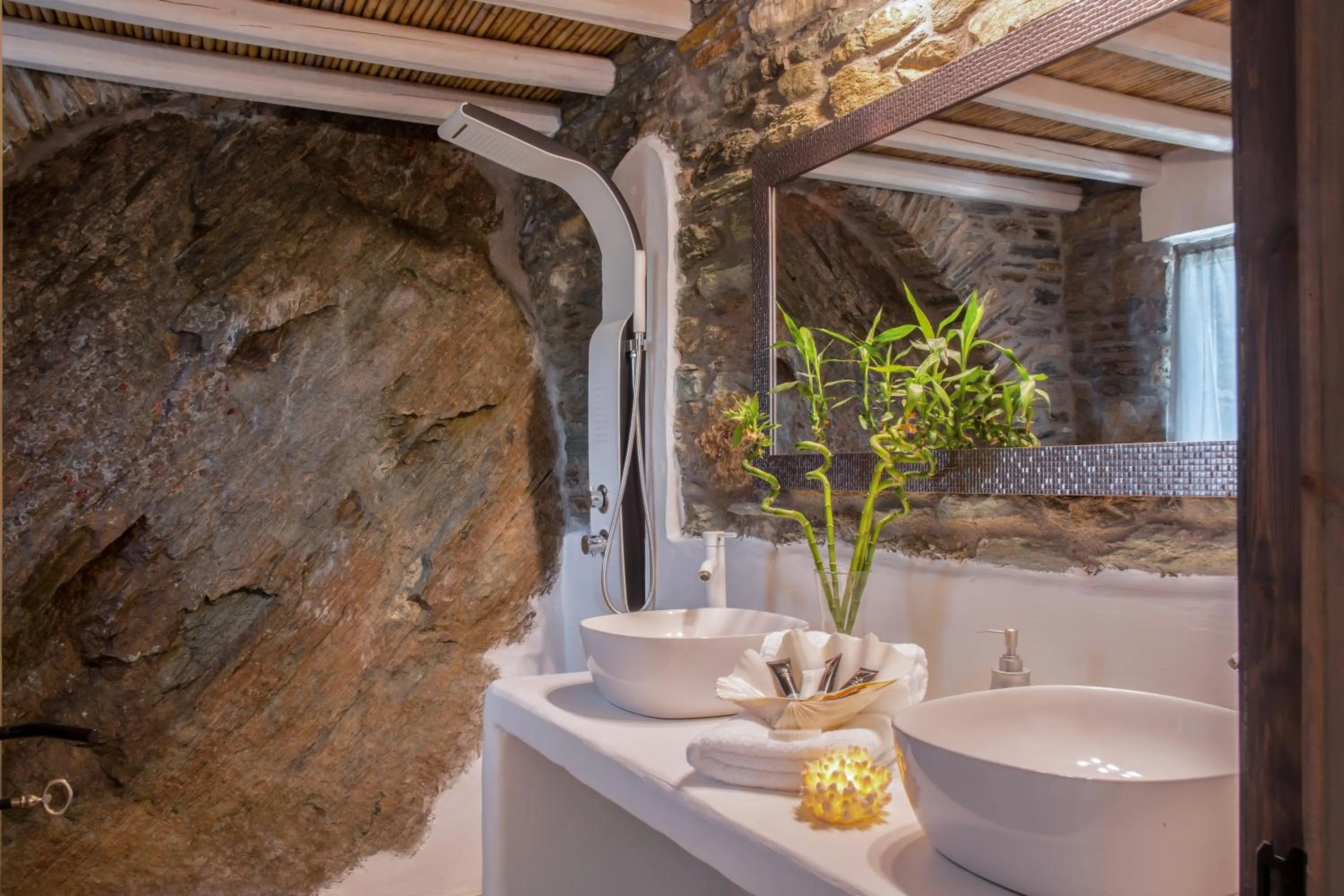 Shower in Aegean Castle Andros – Adults Only