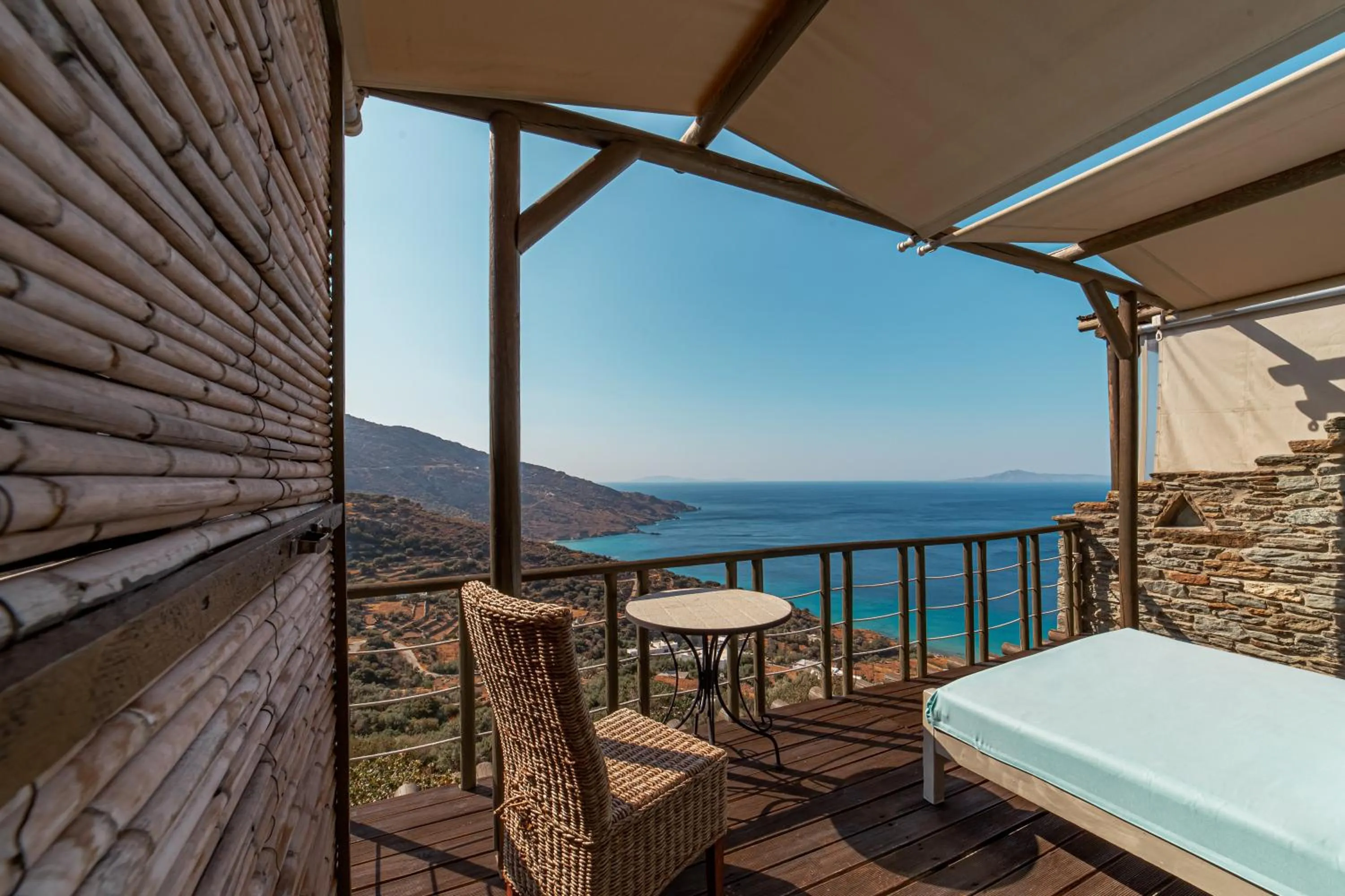 Balcony/Terrace in Aegean Castle Andros – Adults Only